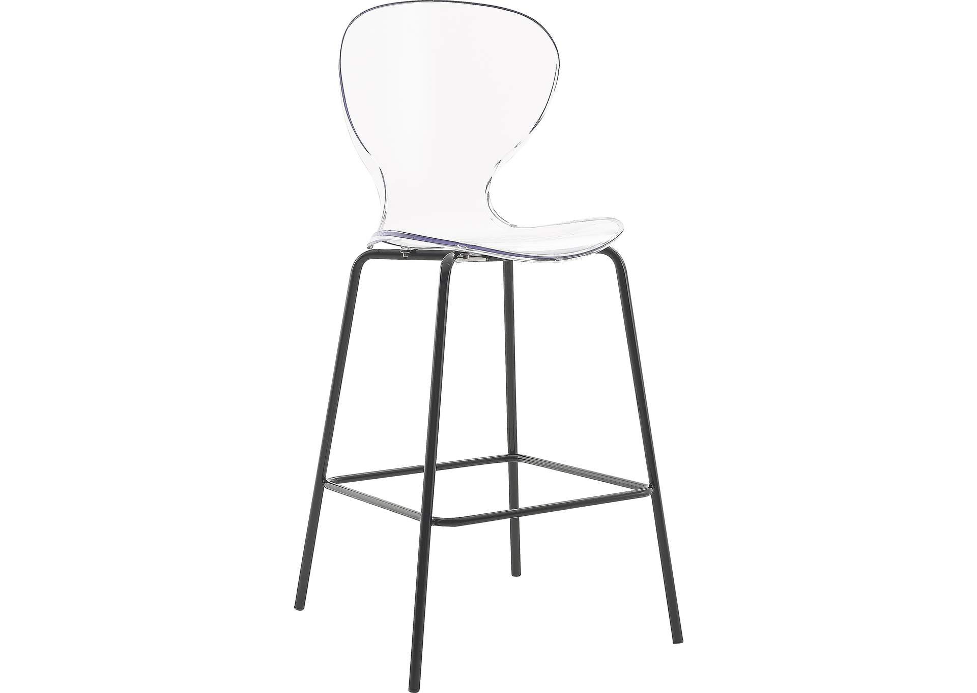 Clarion Matte Black Stool Set of 2,Meridian Furniture