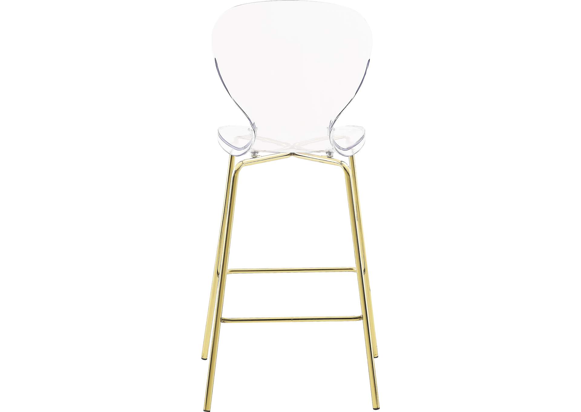 Clarion Gold Metal Stool Set of 2,Meridian Furniture