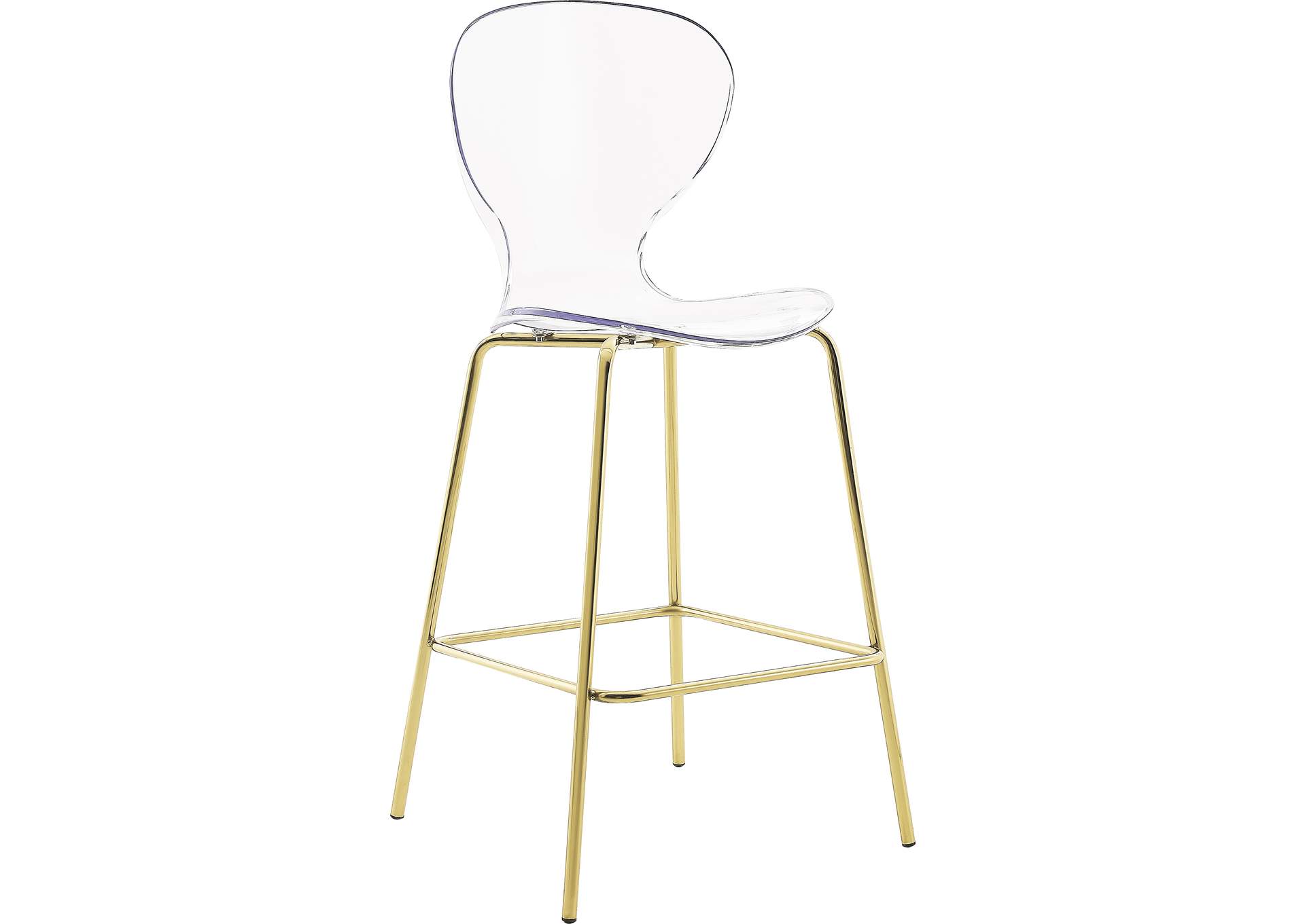 Clarion Gold Metal Stool Set of 2,Meridian Furniture