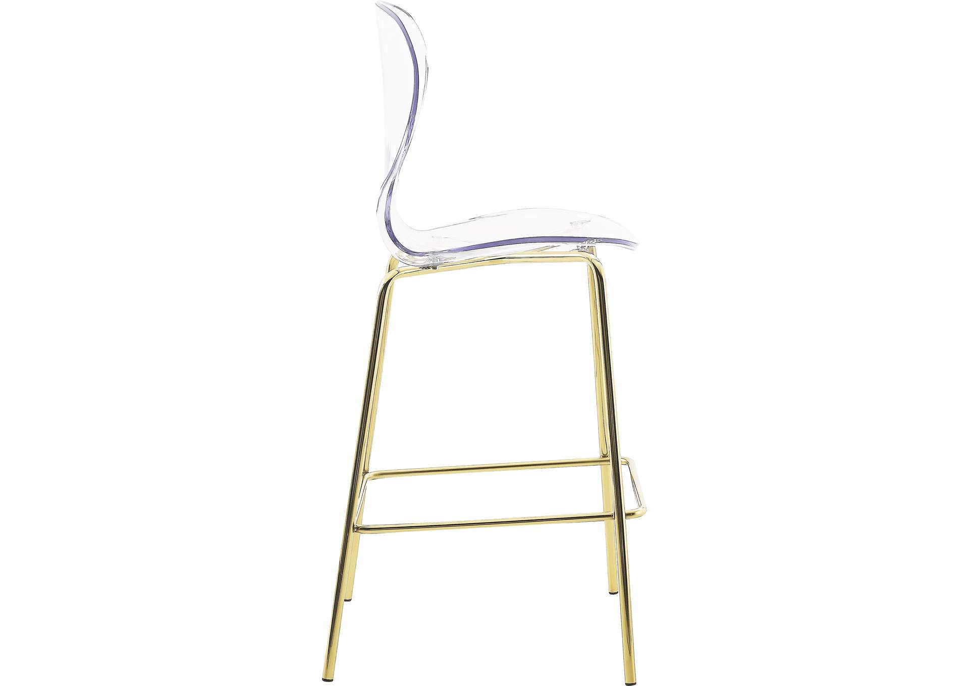 Clarion Gold Metal Stool Set of 2,Meridian Furniture