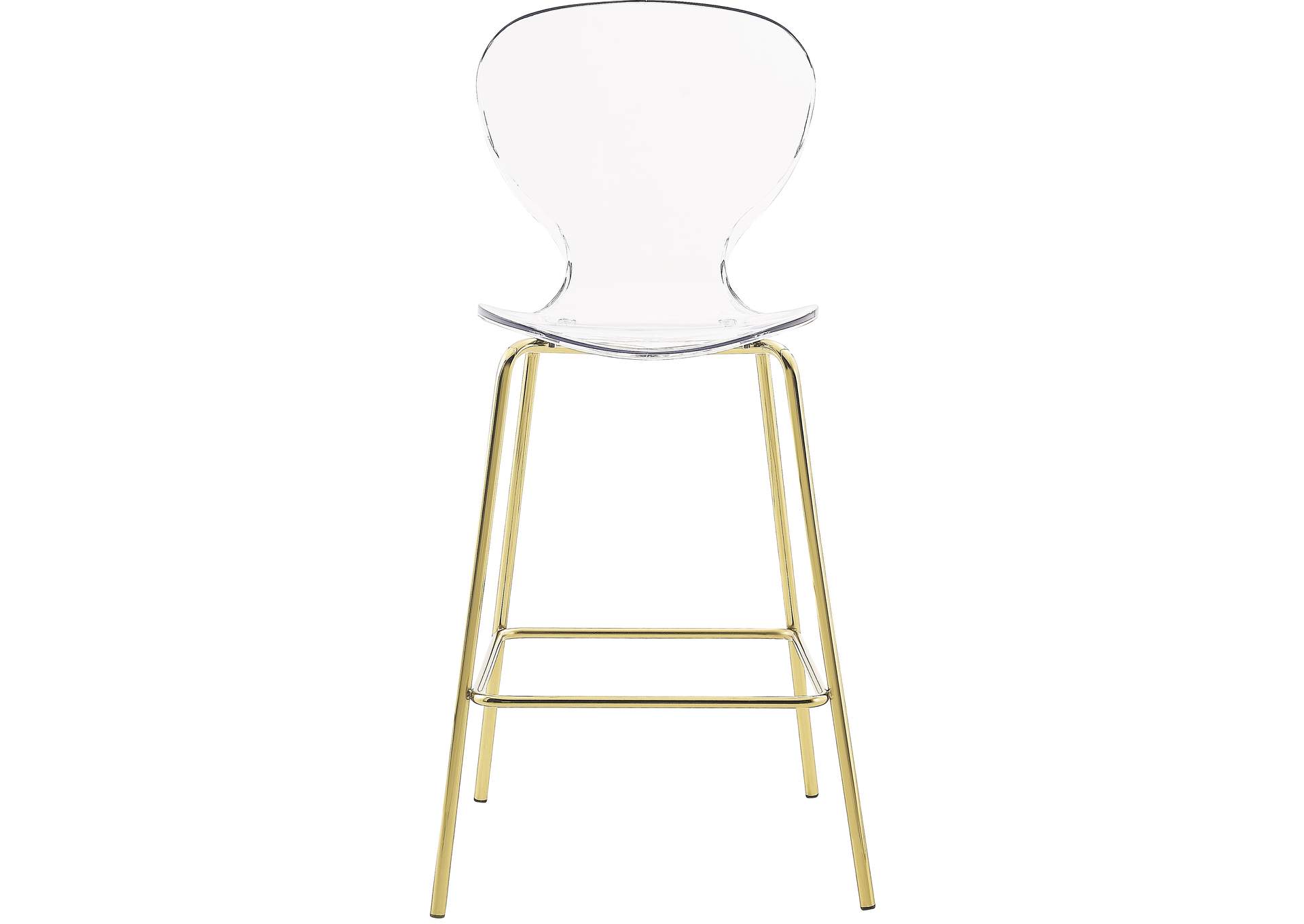 Clarion Gold Metal Stool Set of 2,Meridian Furniture