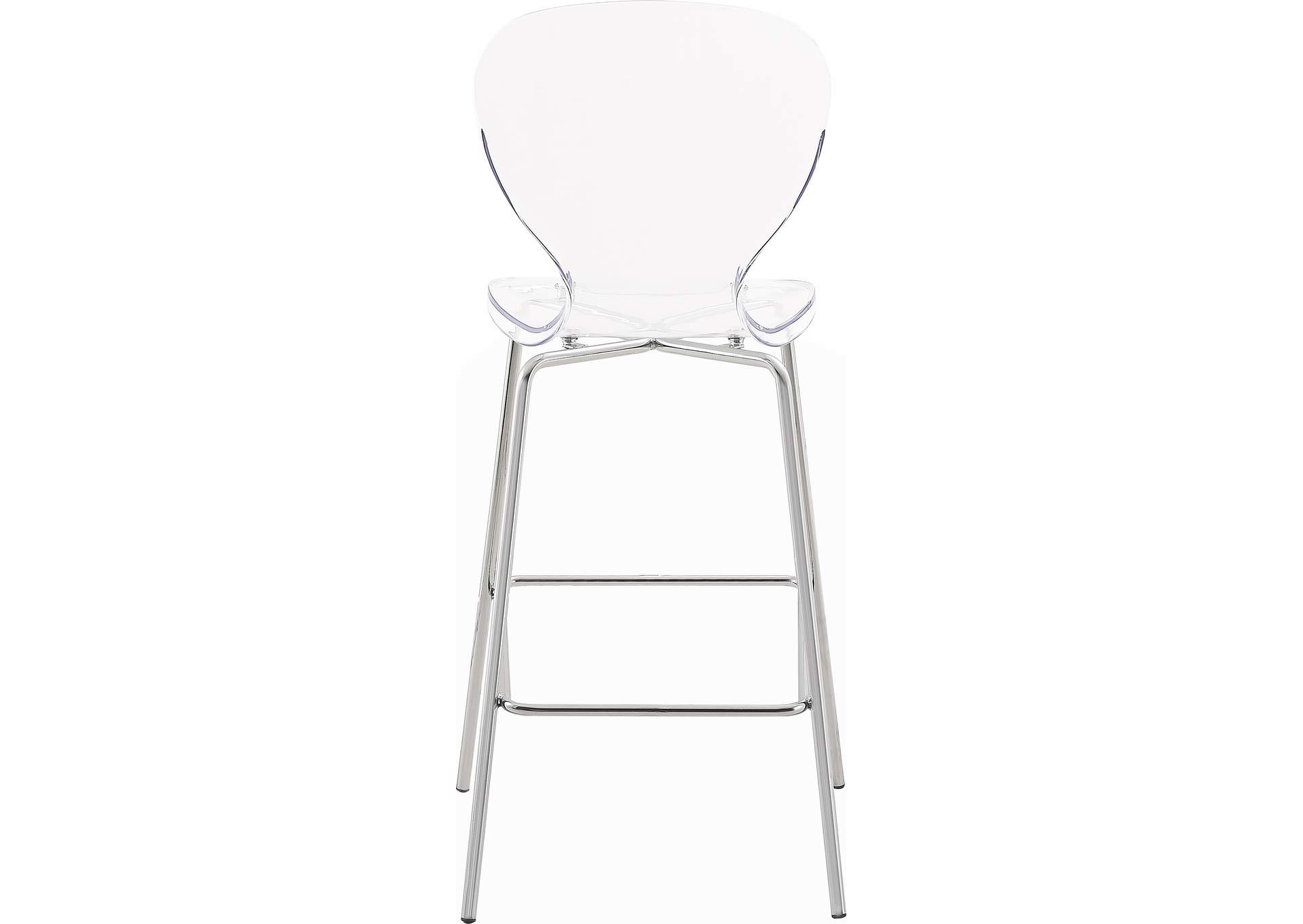 Clarion Chrome Metal Stool Set of 2,Meridian Furniture