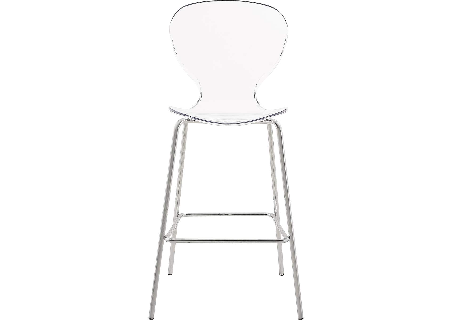 Clarion Chrome Metal Stool Set of 2,Meridian Furniture