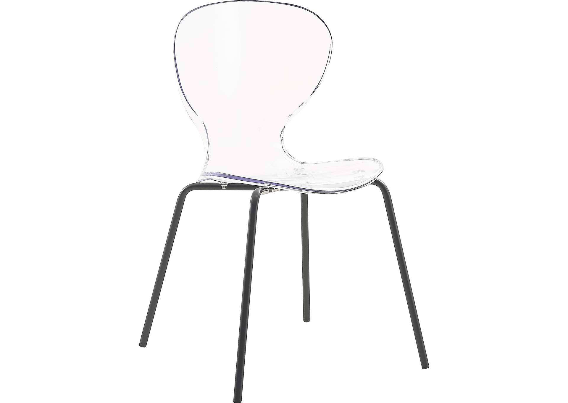 Clarion Matte Black Dining Chair Set of 2,Meridian Furniture