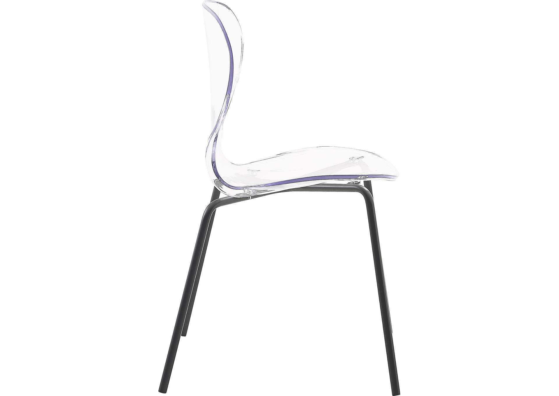 Clarion Matte Black Dining Chair Set of 2,Meridian Furniture
