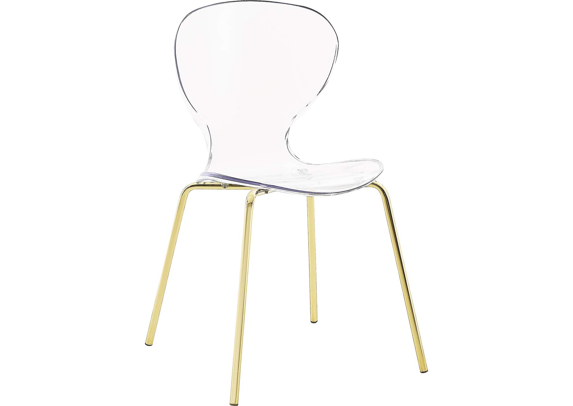 Clarion Gold Metal Dining Chair Set of 2,Meridian Furniture