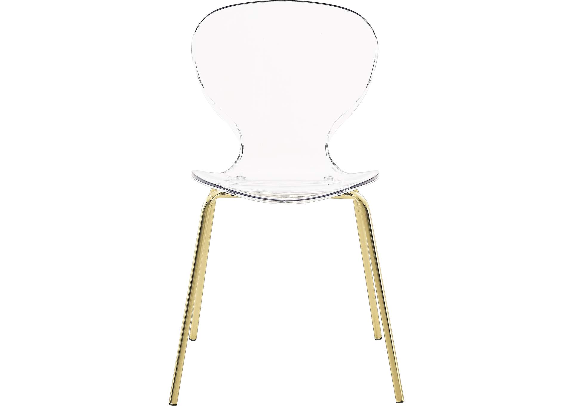 Clarion Gold Metal Dining Chair Set of 2,Meridian Furniture