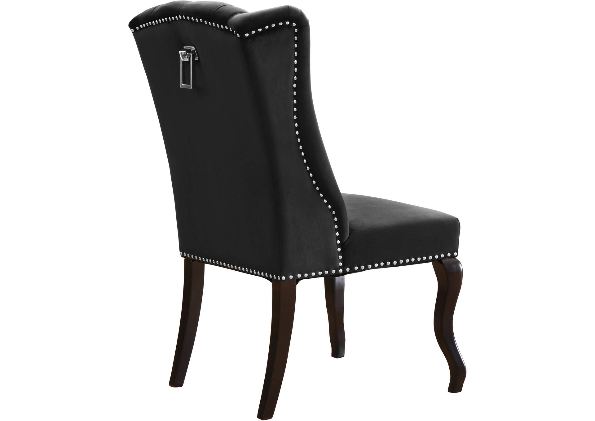 Suri Black Velvet Dining Chair Set of 2,Meridian Furniture