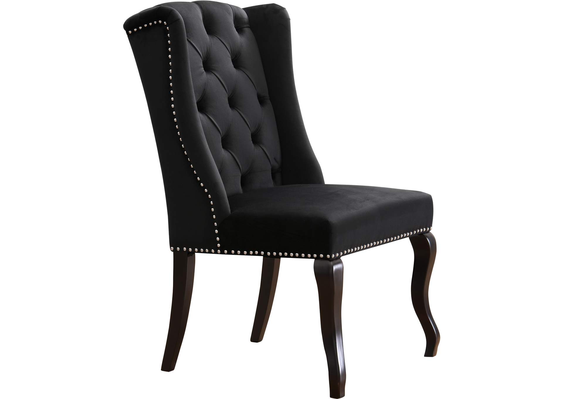 Suri Black Velvet Dining Chair Set of 2,Meridian Furniture