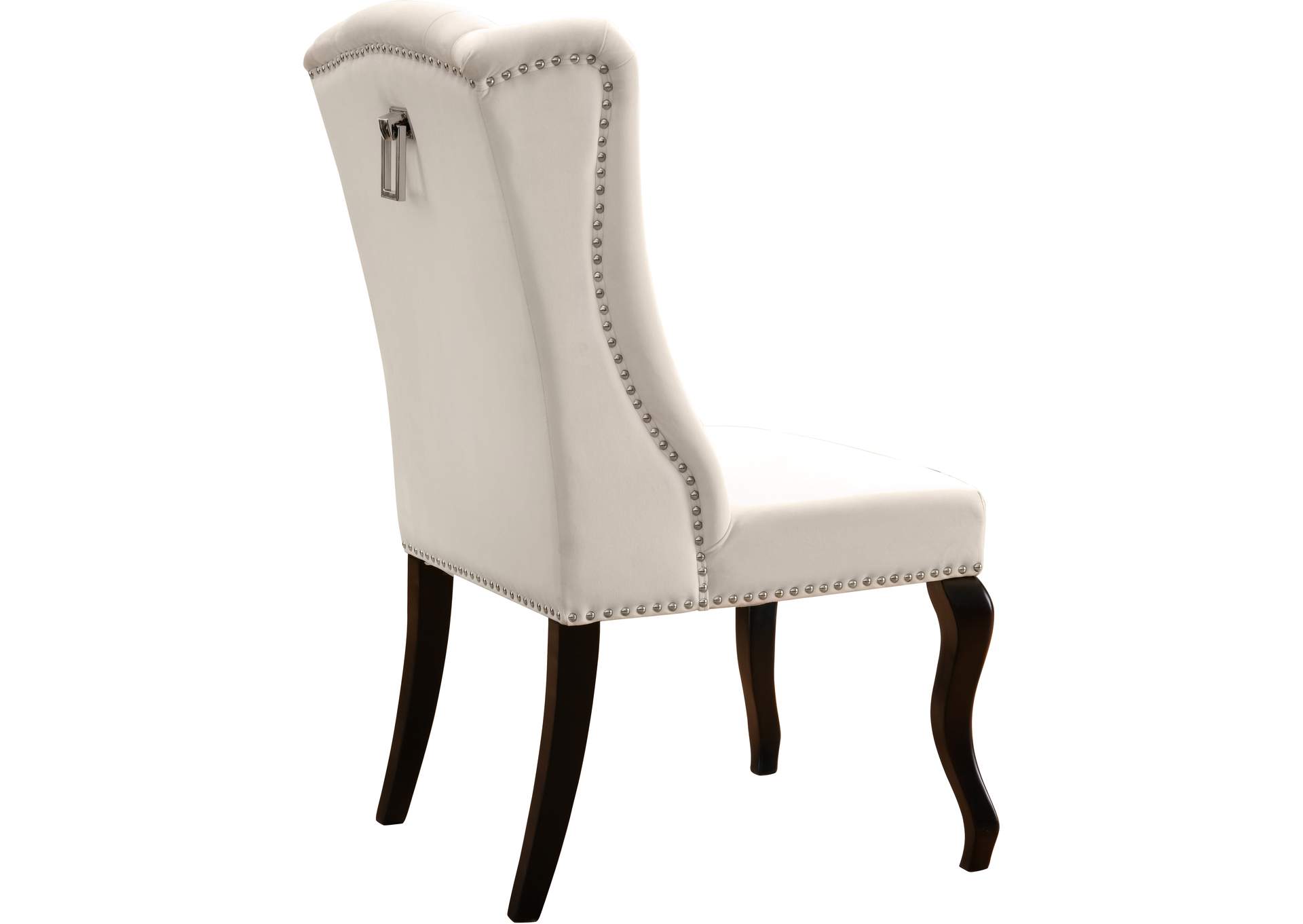 Suri Cream Velvet Dining Chair Set of 2,Meridian Furniture