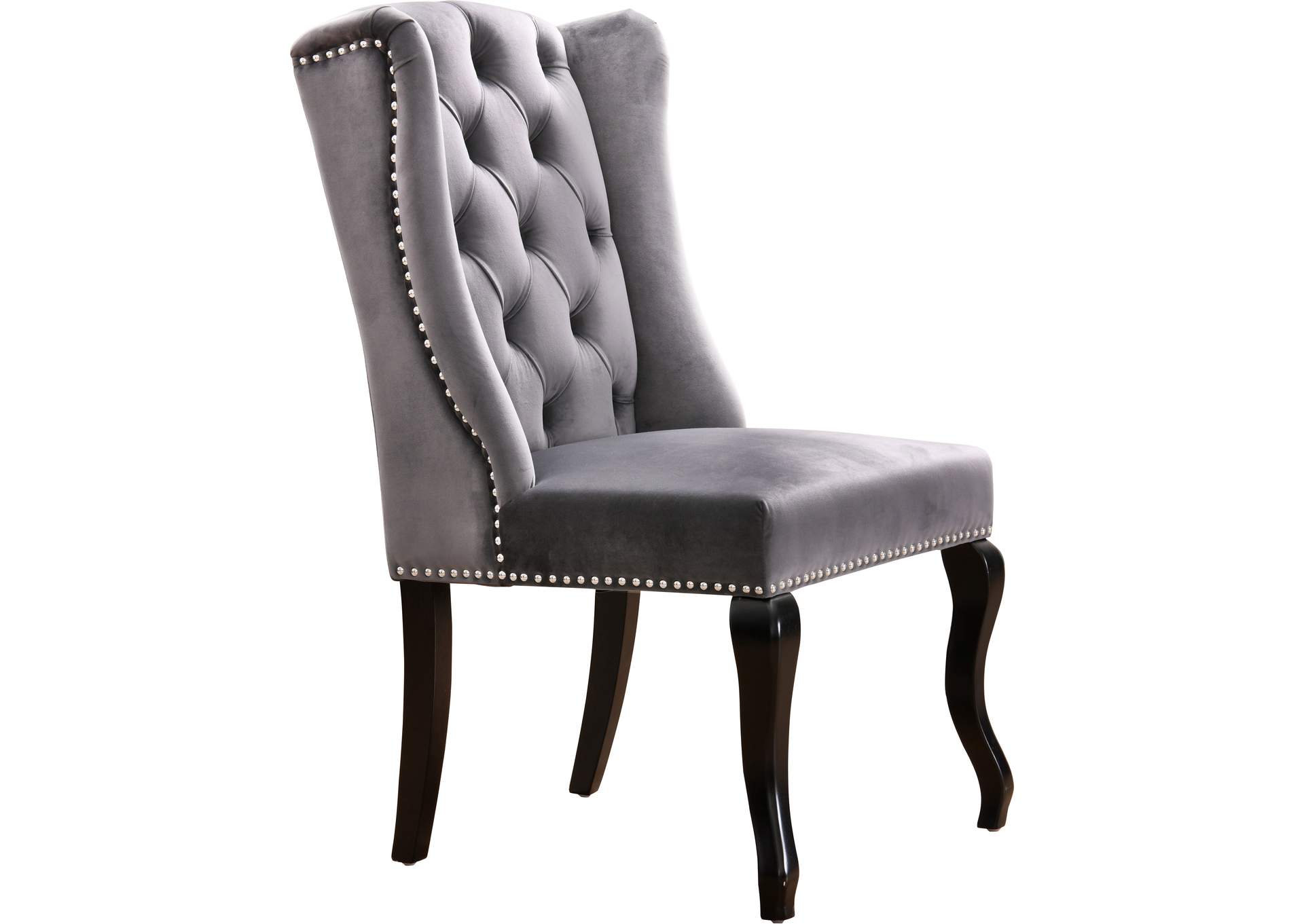 Suri Grey Velvet Dining Chair Set of 2,Meridian Furniture