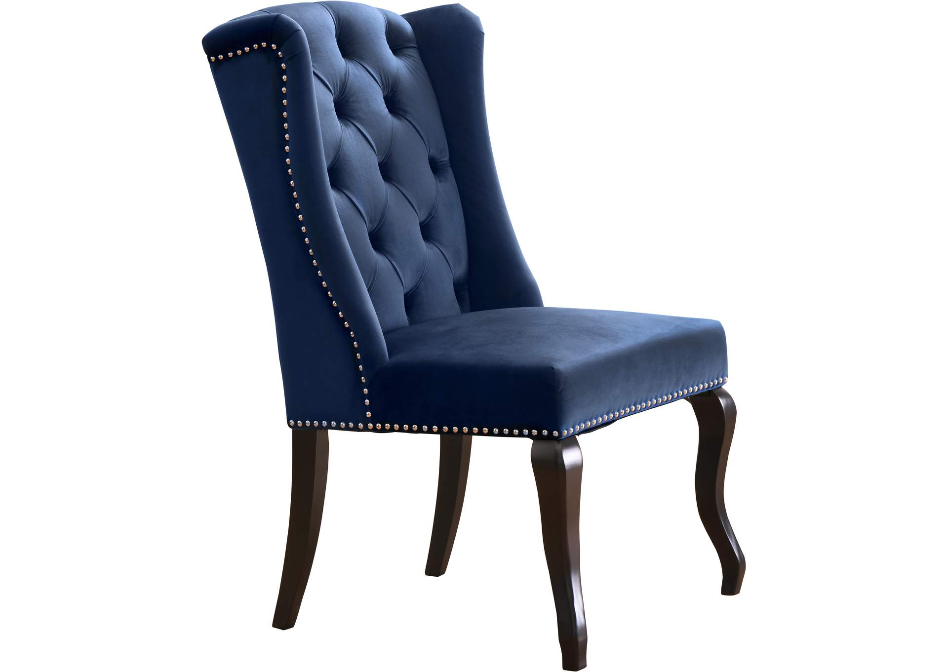 Suri Navy Velvet Dining Chair Set of 2,Meridian Furniture