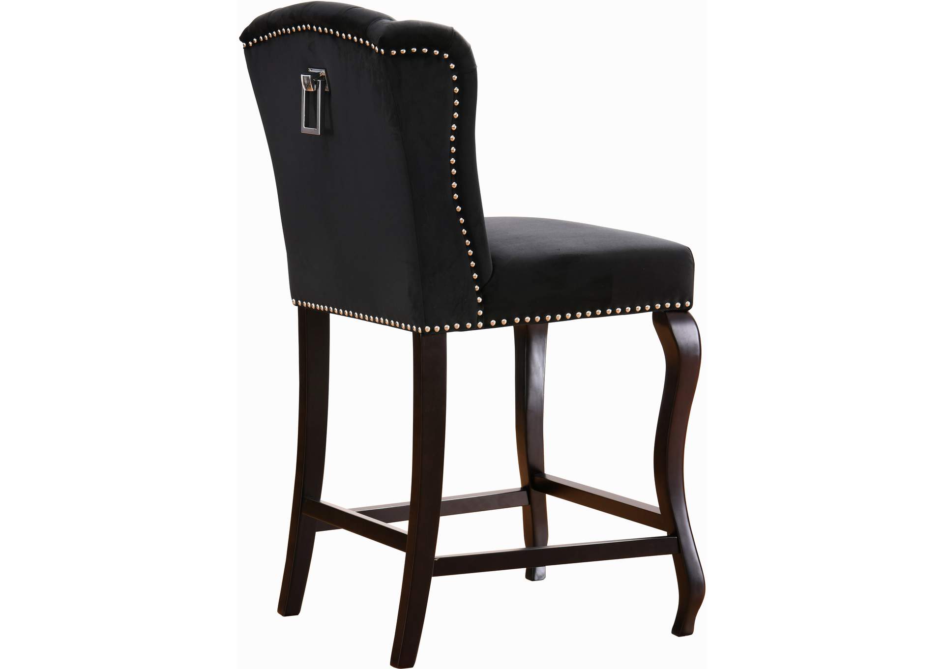 Suri Black Velvet Stool Set of 2,Meridian Furniture