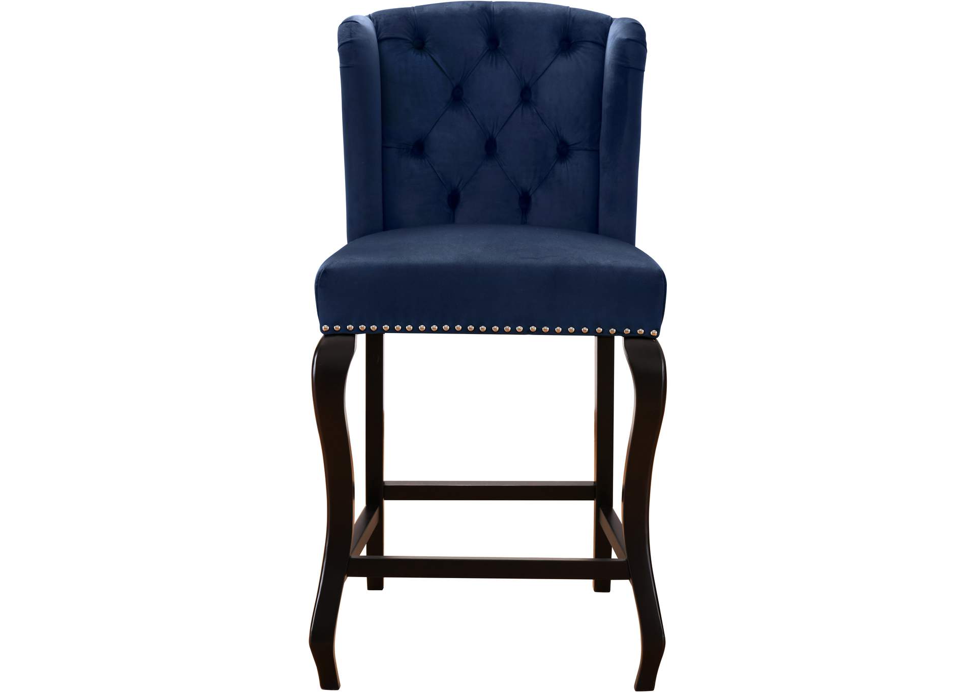 Suri Navy Velvet Stool Set of 2,Meridian Furniture