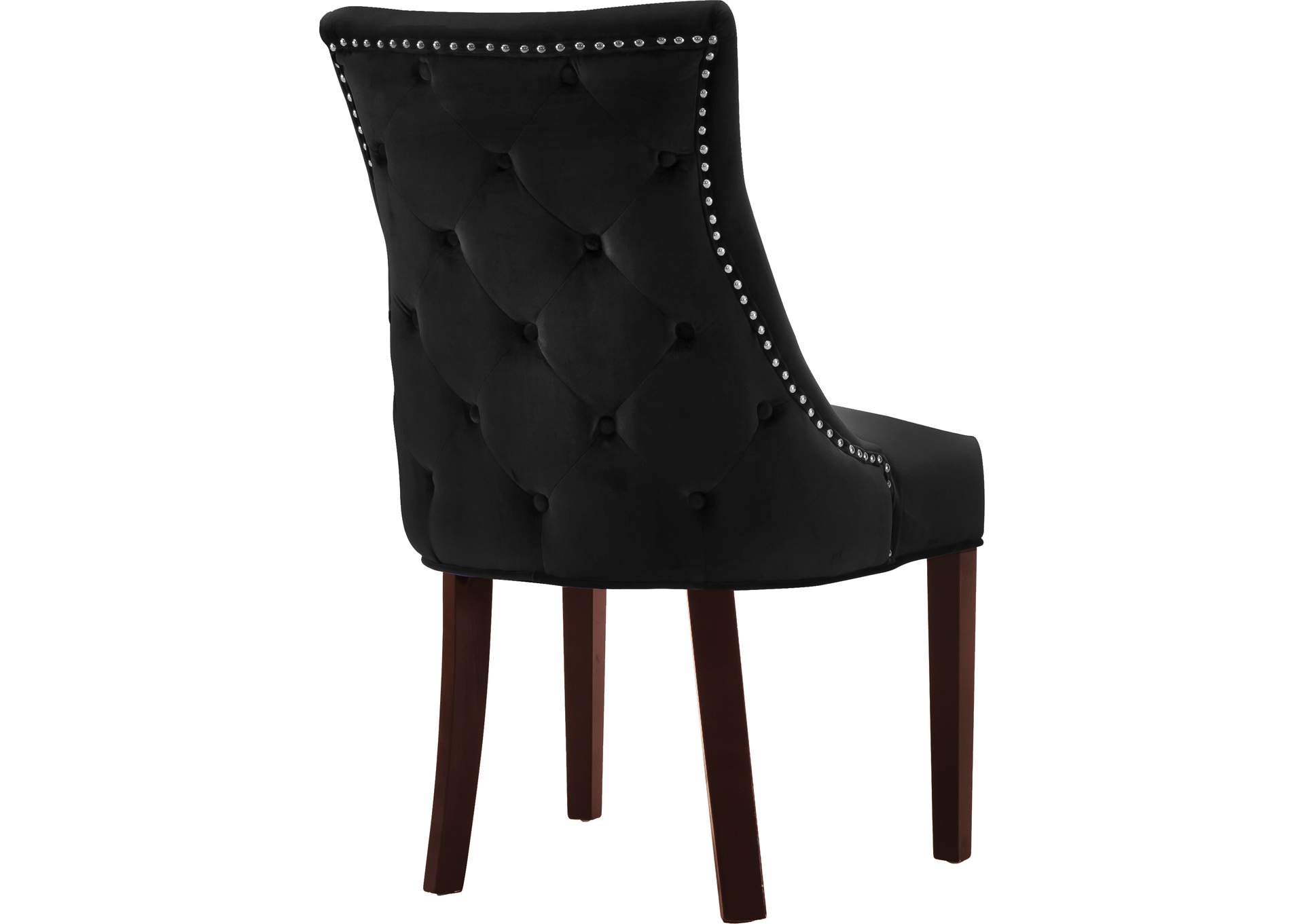 Hannah Black Velvet Dining Chair Set of 2,Meridian Furniture