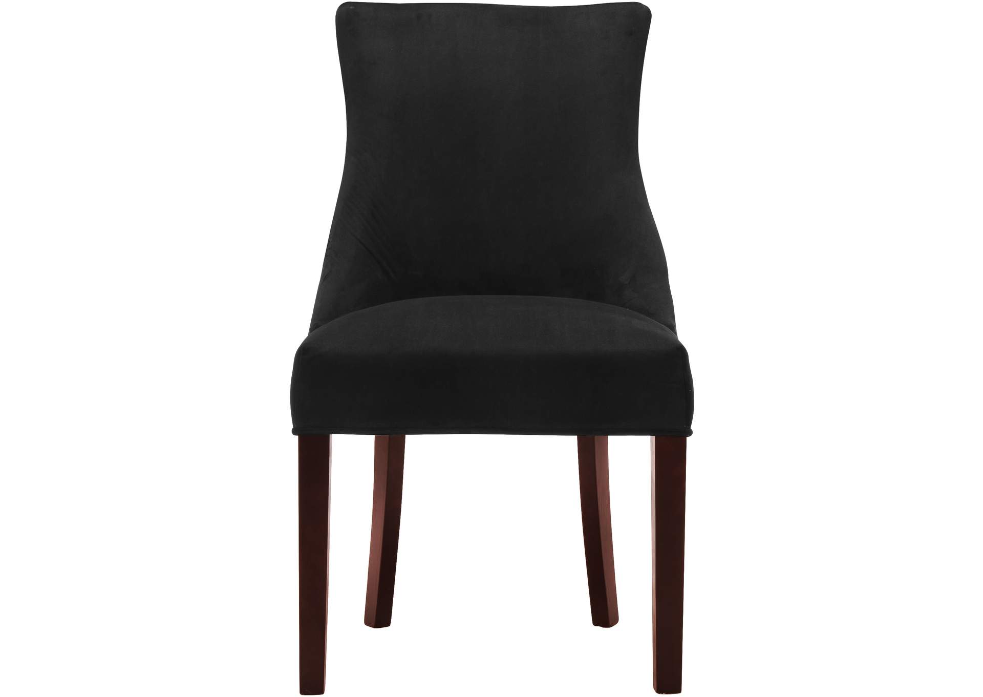 Hannah Black Velvet Dining Chair Set of 2,Meridian Furniture