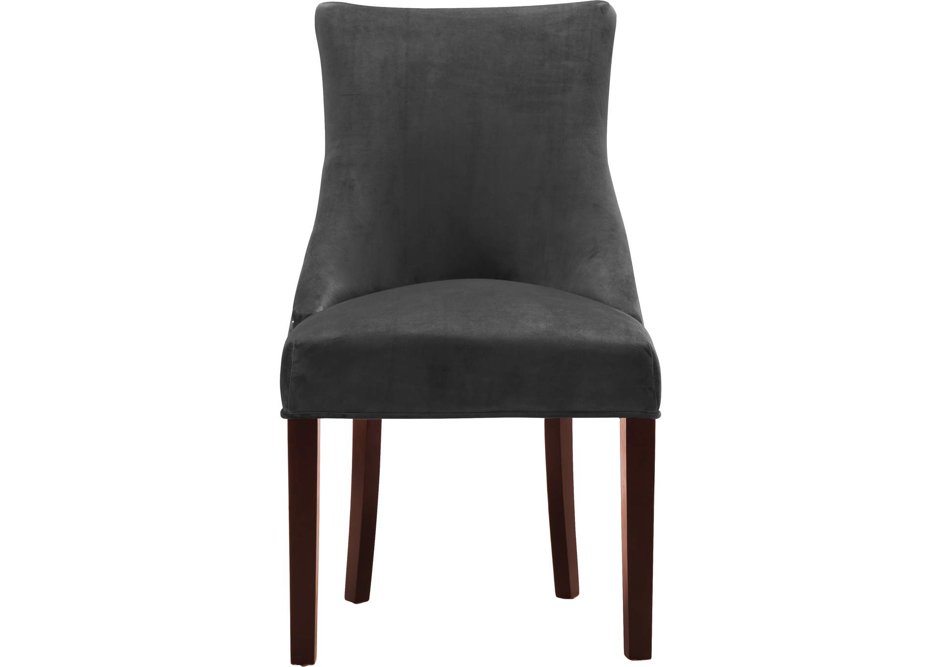 Hannah Grey Velvet Dining Chair Set of 2,Meridian Furniture