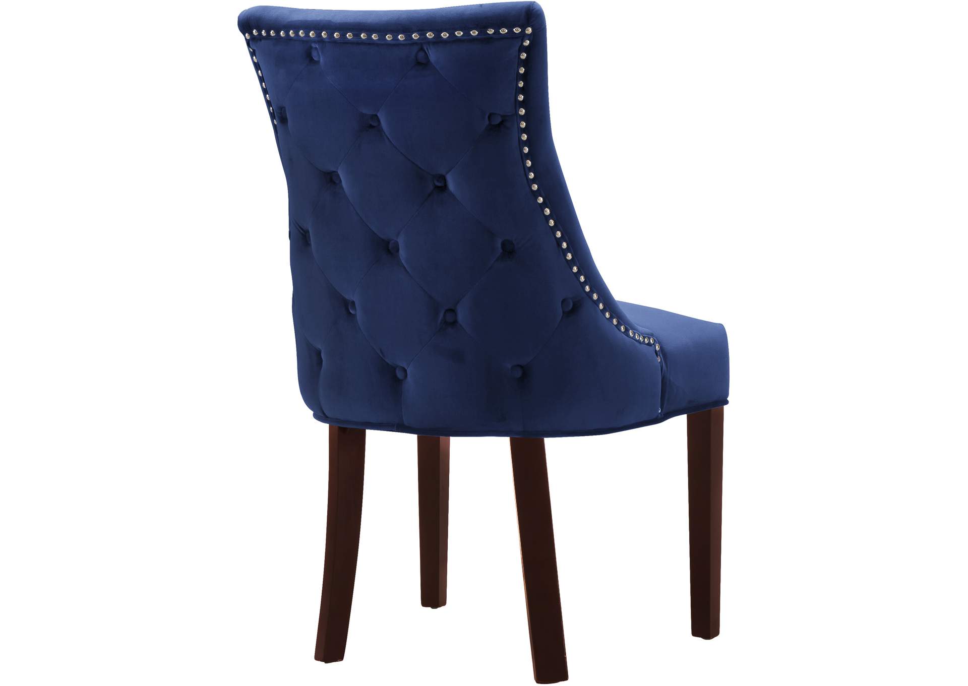 Hannah Navy Velvet Dining Chair Set of 2,Meridian Furniture