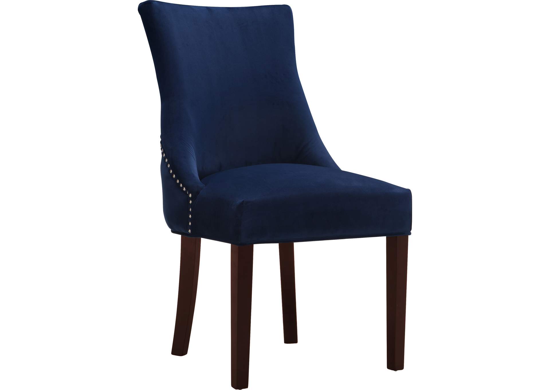 Hannah Navy Velvet Dining Chair Set of 2,Meridian Furniture