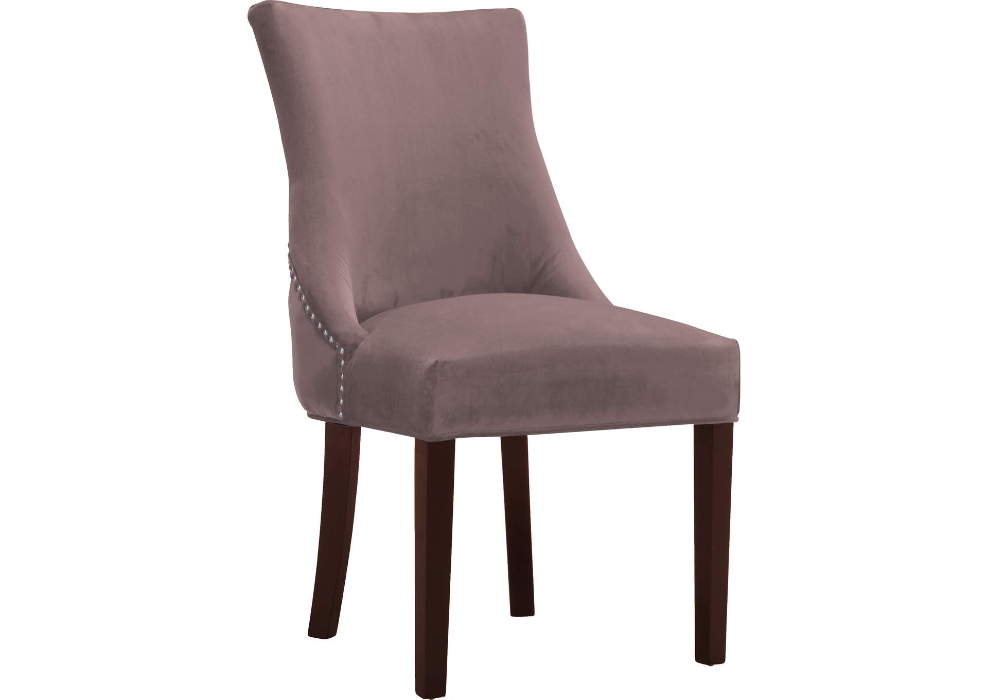 Hannah Pink Velvet Dining Chair Set of 2,Meridian Furniture