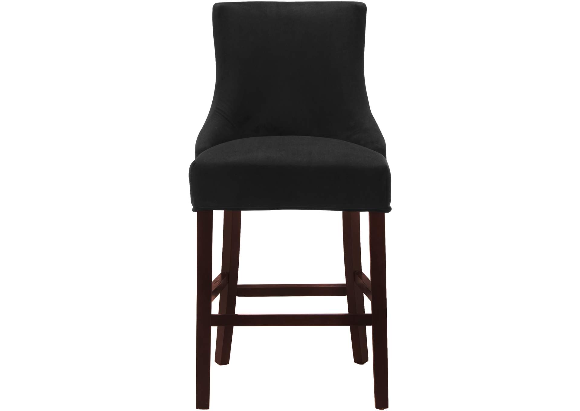 Hannah Black Velvet Stool Set of 2,Meridian Furniture