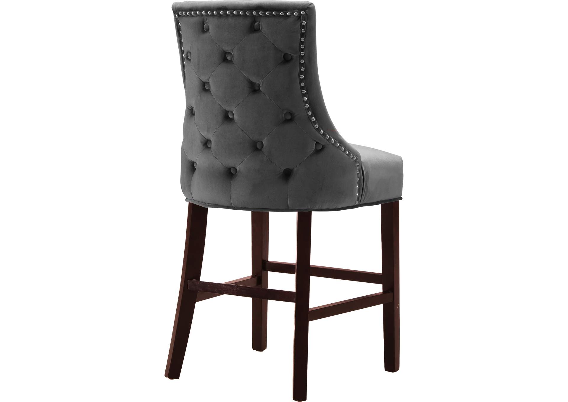 Hannah Grey Velvet Stool Set of 2,Meridian Furniture