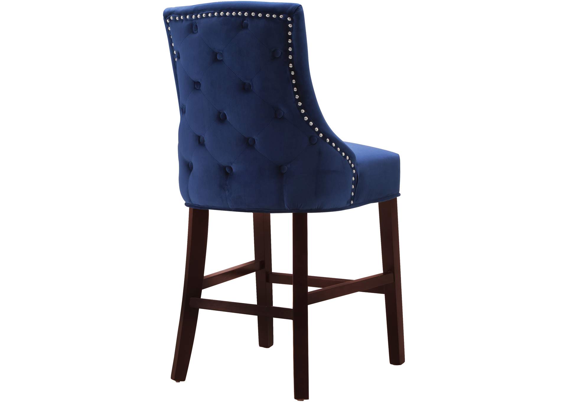 Hannah Navy Velvet Stool Set of 2,Meridian Furniture