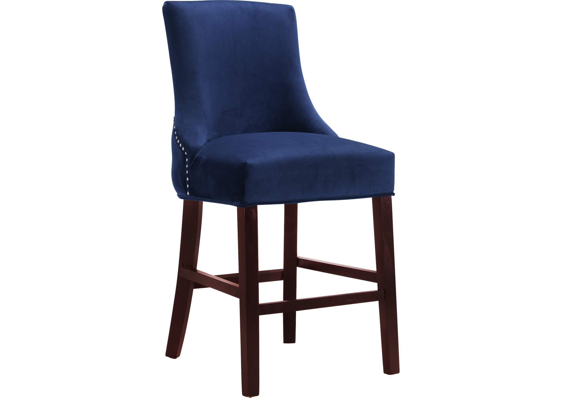 Hannah Navy Velvet Stool Set of 2,Meridian Furniture