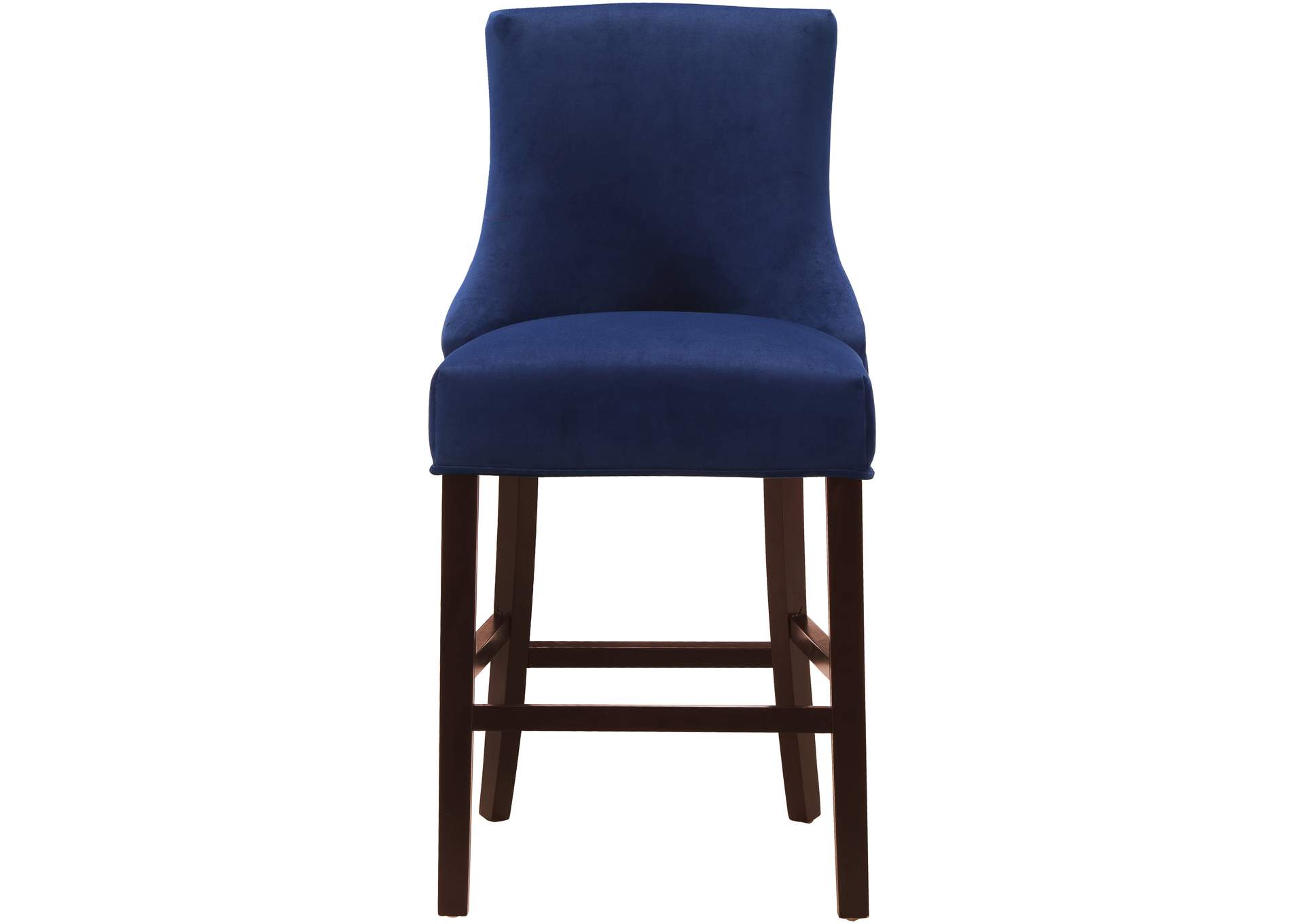 Hannah Navy Velvet Stool Set of 2,Meridian Furniture