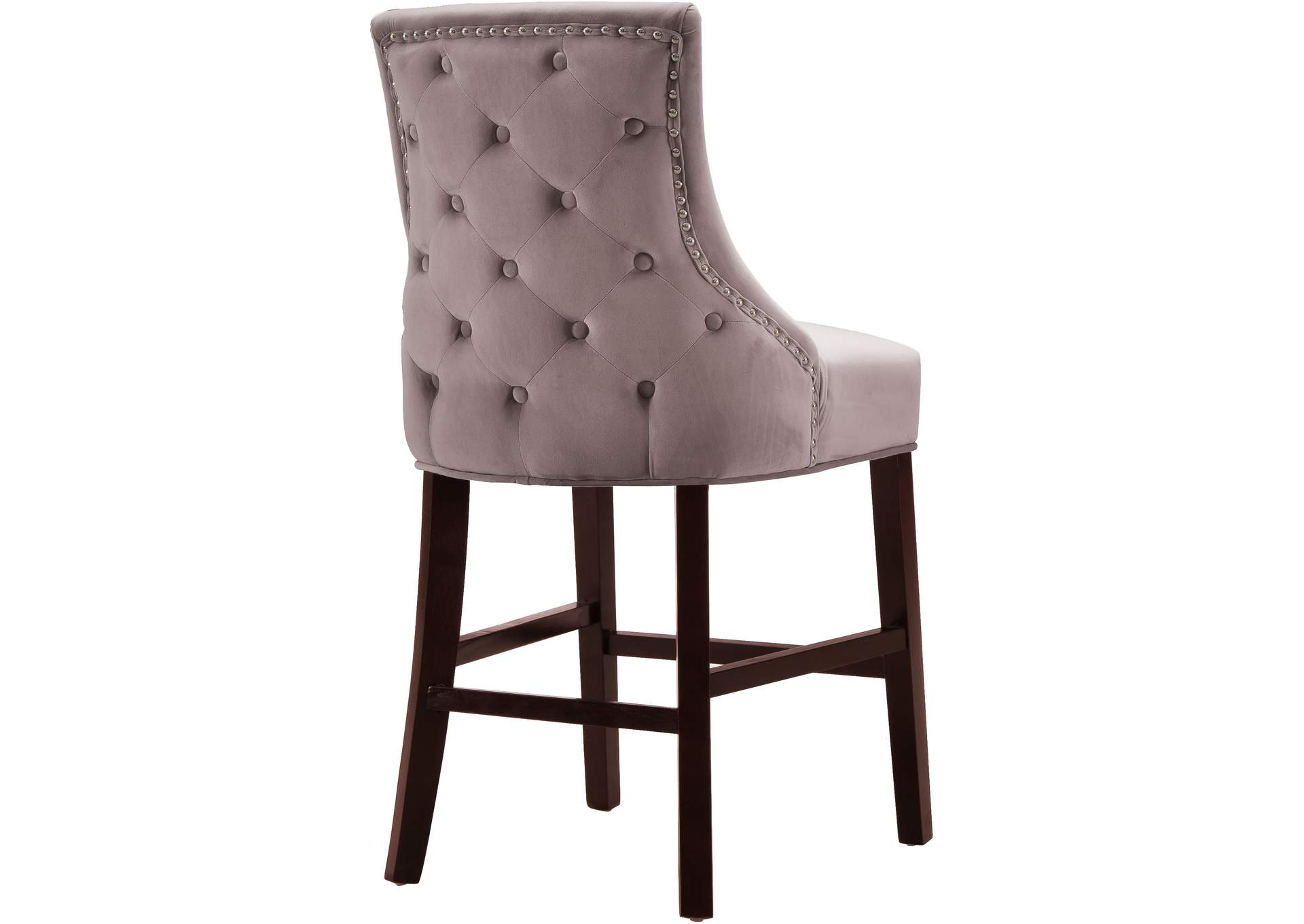 Hannah Pink Velvet Stool Set of 2,Meridian Furniture