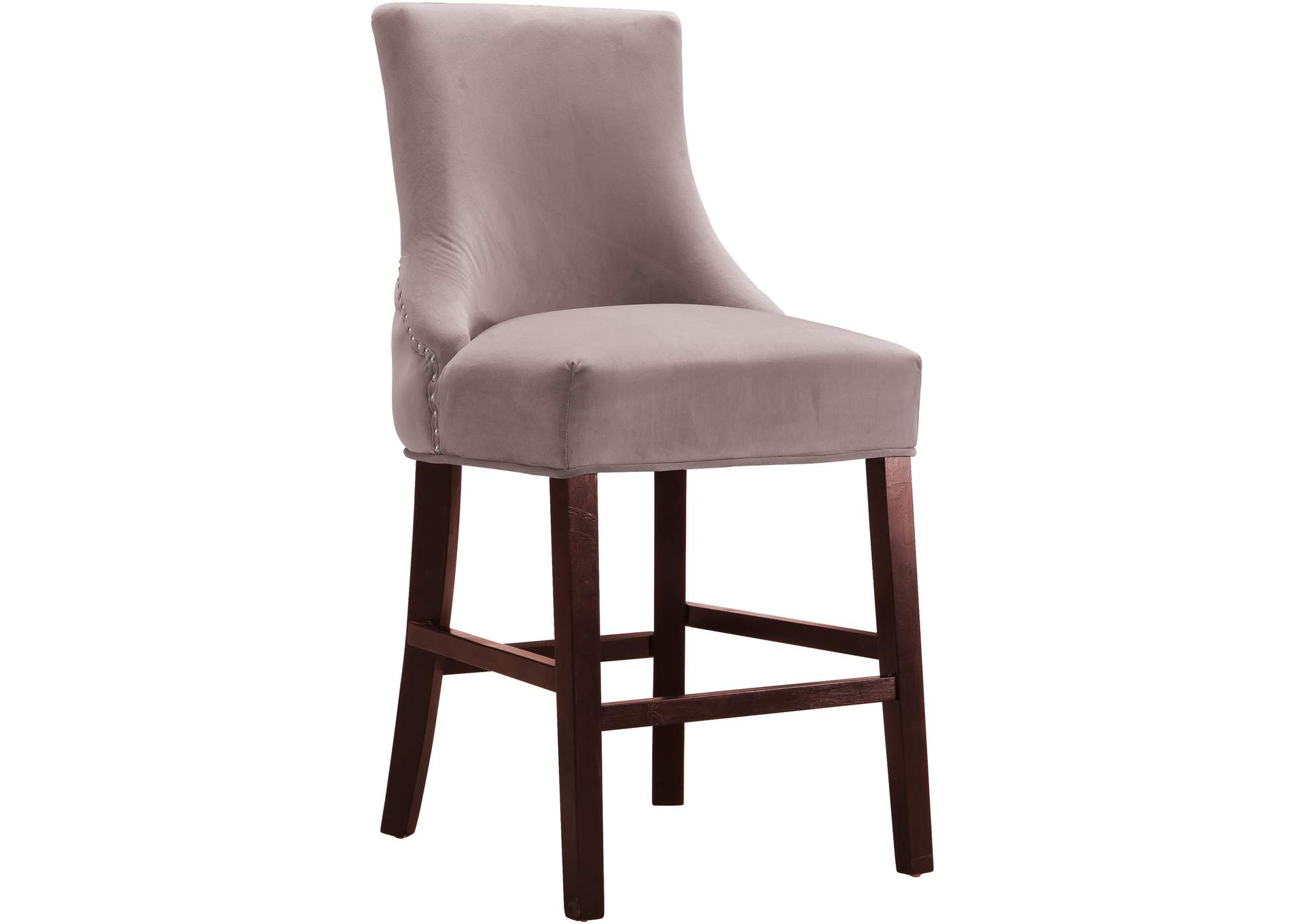 Hannah Pink Velvet Stool Set of 2,Meridian Furniture