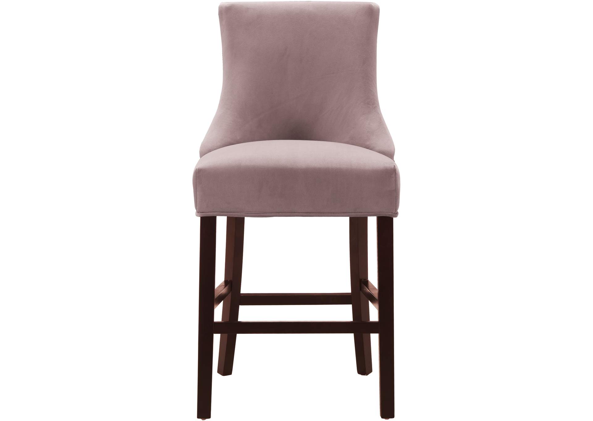 Hannah Pink Velvet Stool Set of 2,Meridian Furniture