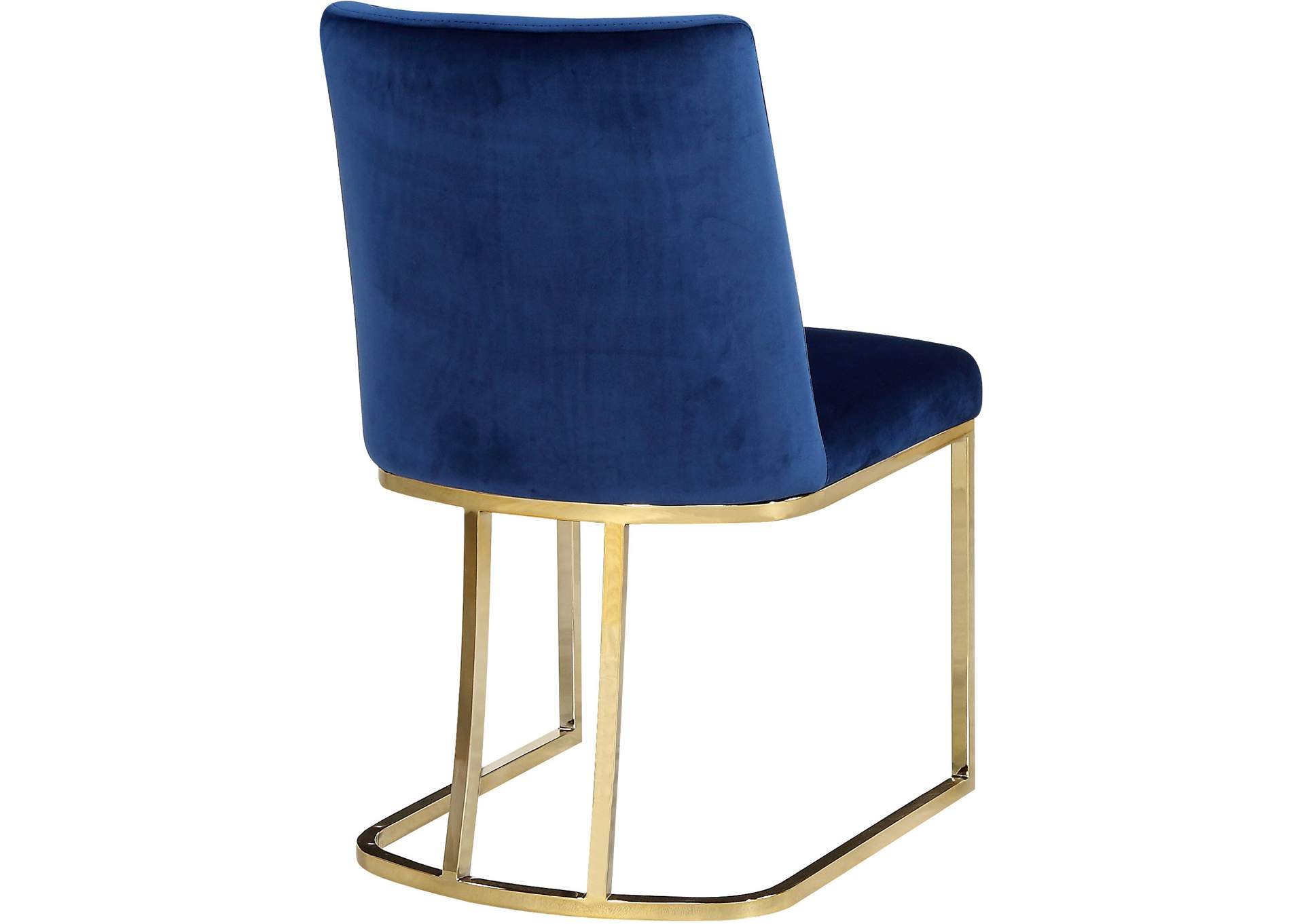 Heidi Navy Velvet Dining Chair Set of 2,Meridian Furniture