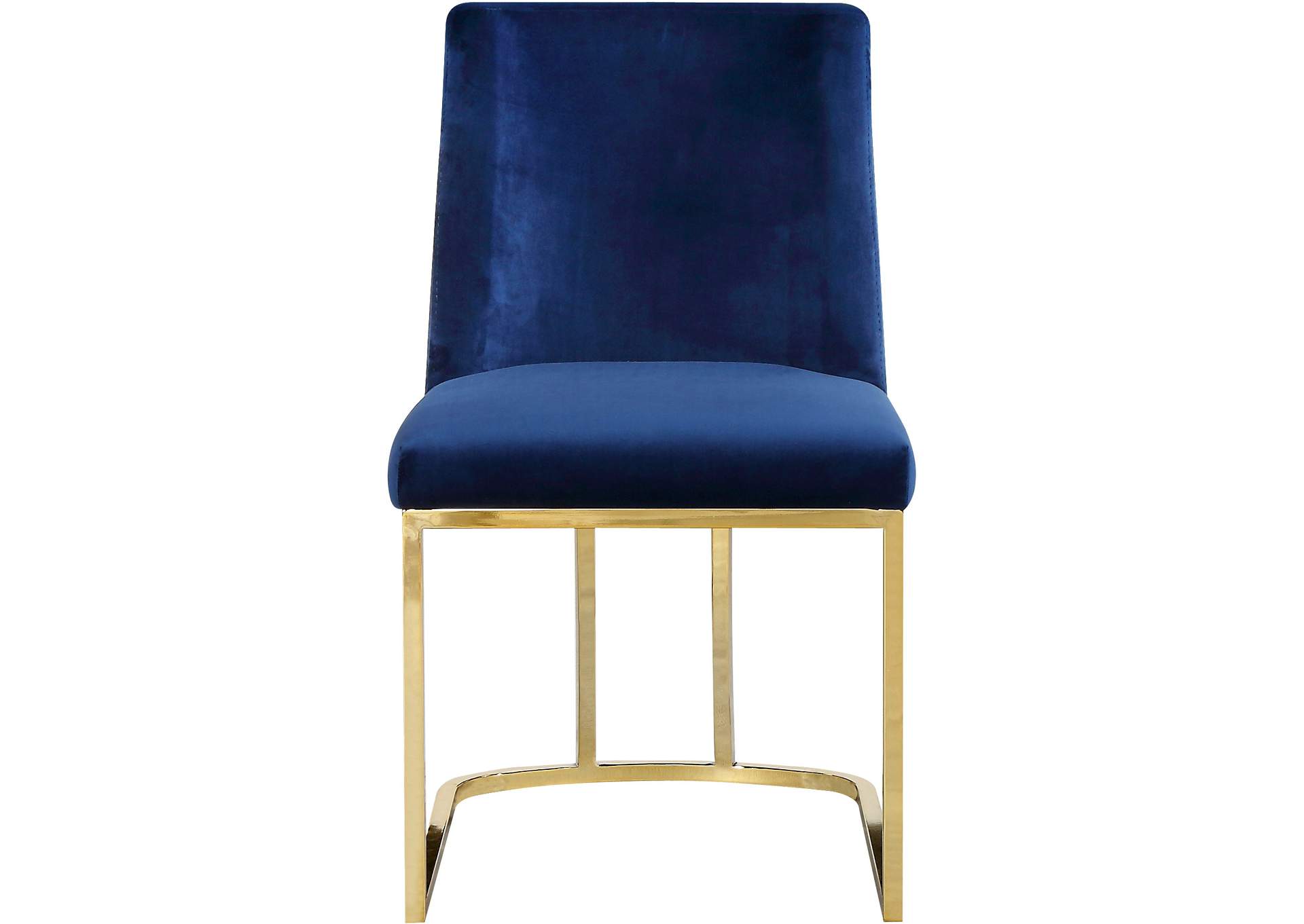 Heidi Navy Velvet Dining Chair Set of 2,Meridian Furniture