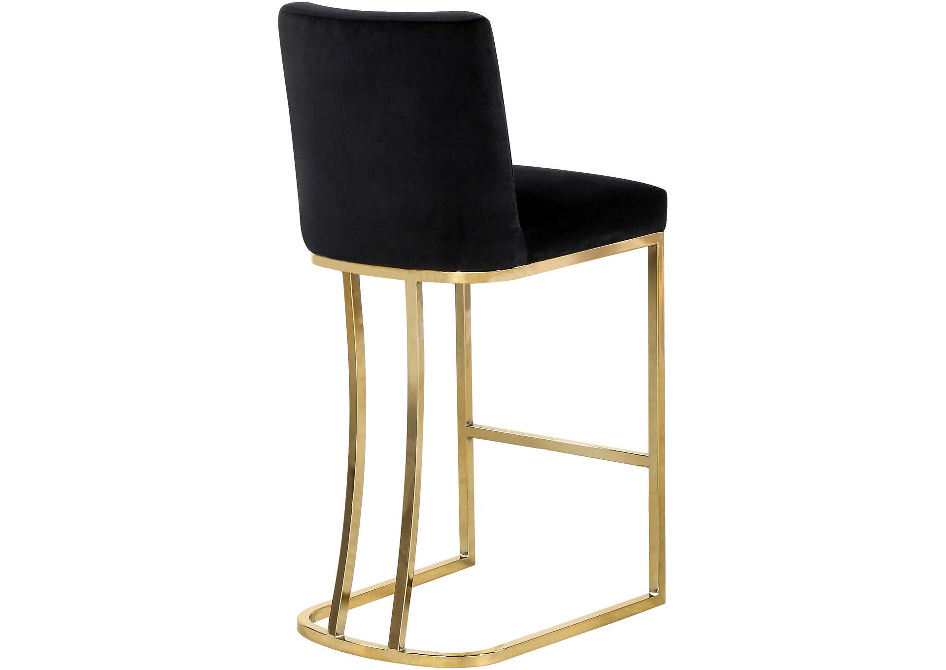 Heidi Black Velvet Stool,Meridian Furniture