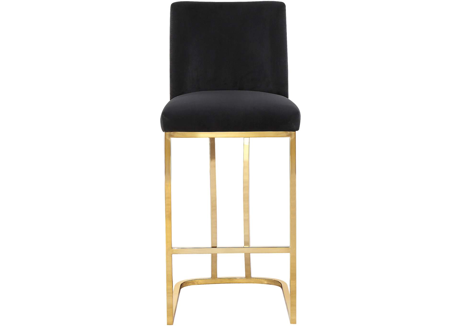 Heidi Black Velvet Stool,Meridian Furniture