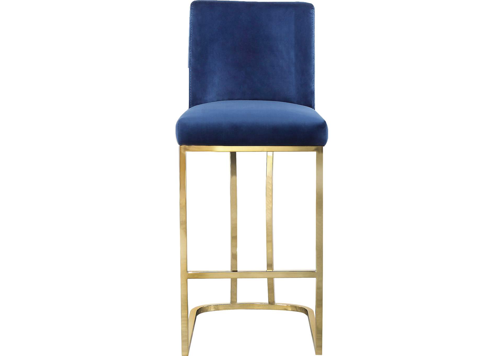 Heidi Navy Velvet Stool,Meridian Furniture