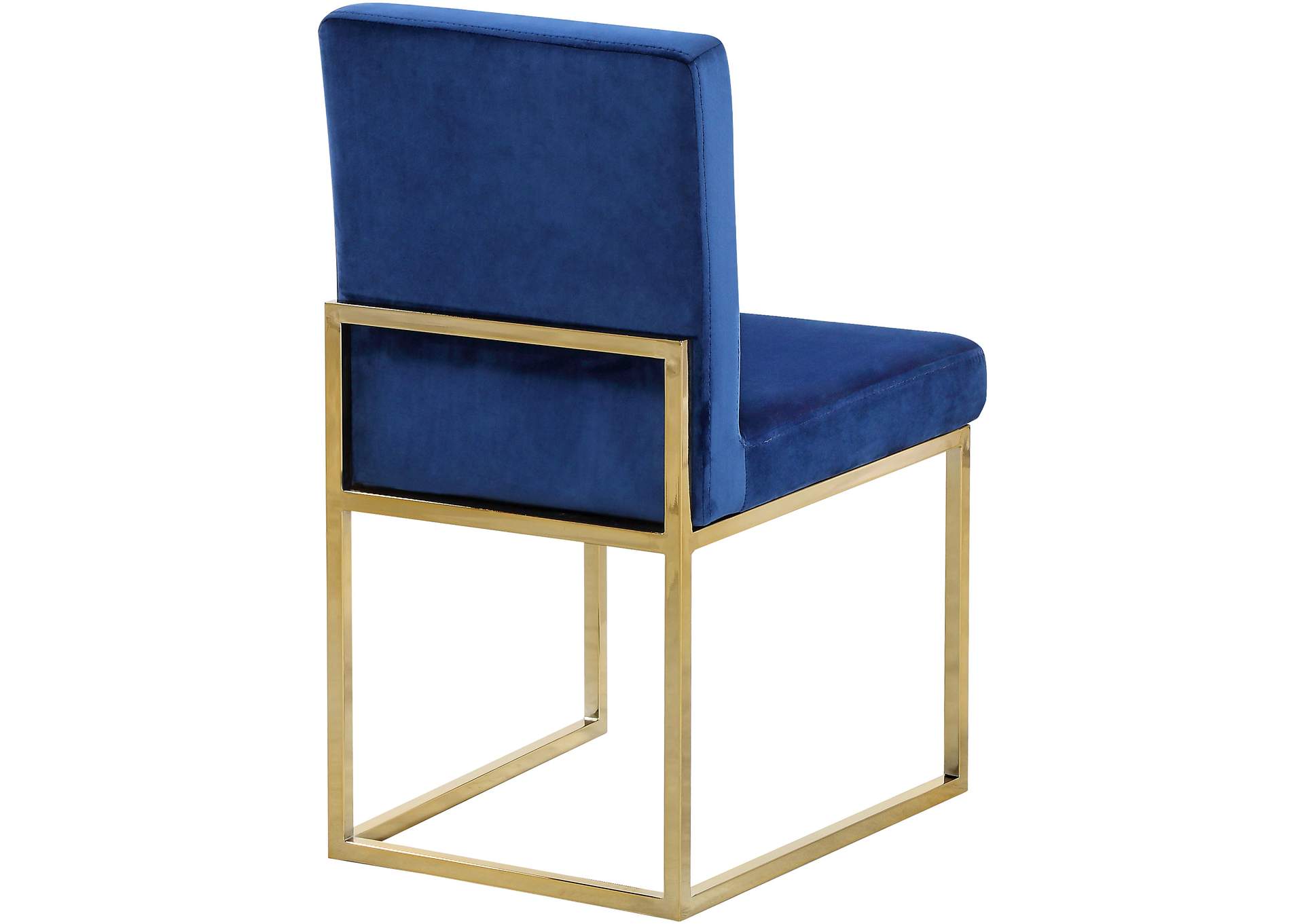 Giselle Navy Velvet Dining Chair Set of 2,Meridian Furniture