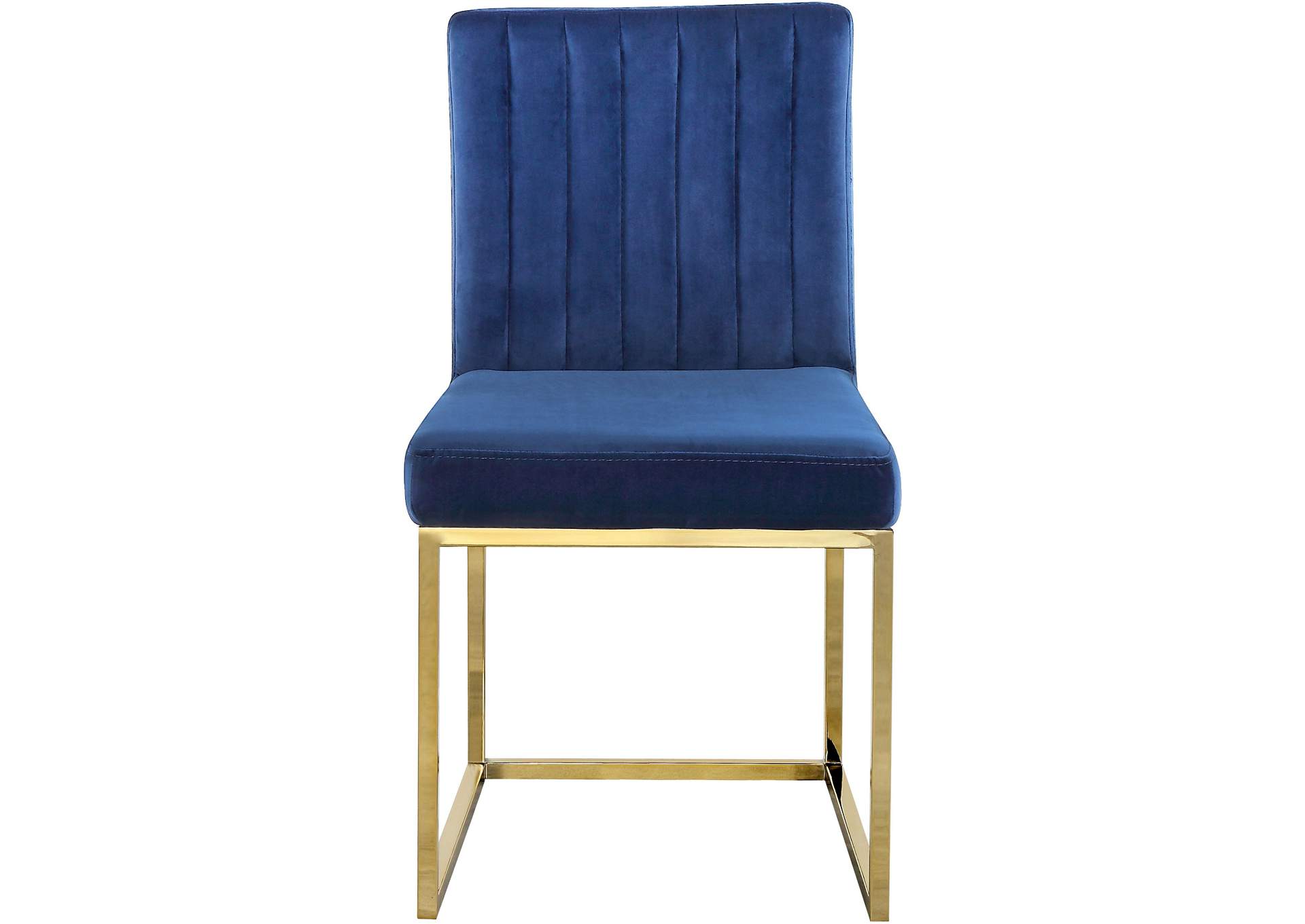 Giselle Navy Velvet Dining Chair Set of 2,Meridian Furniture