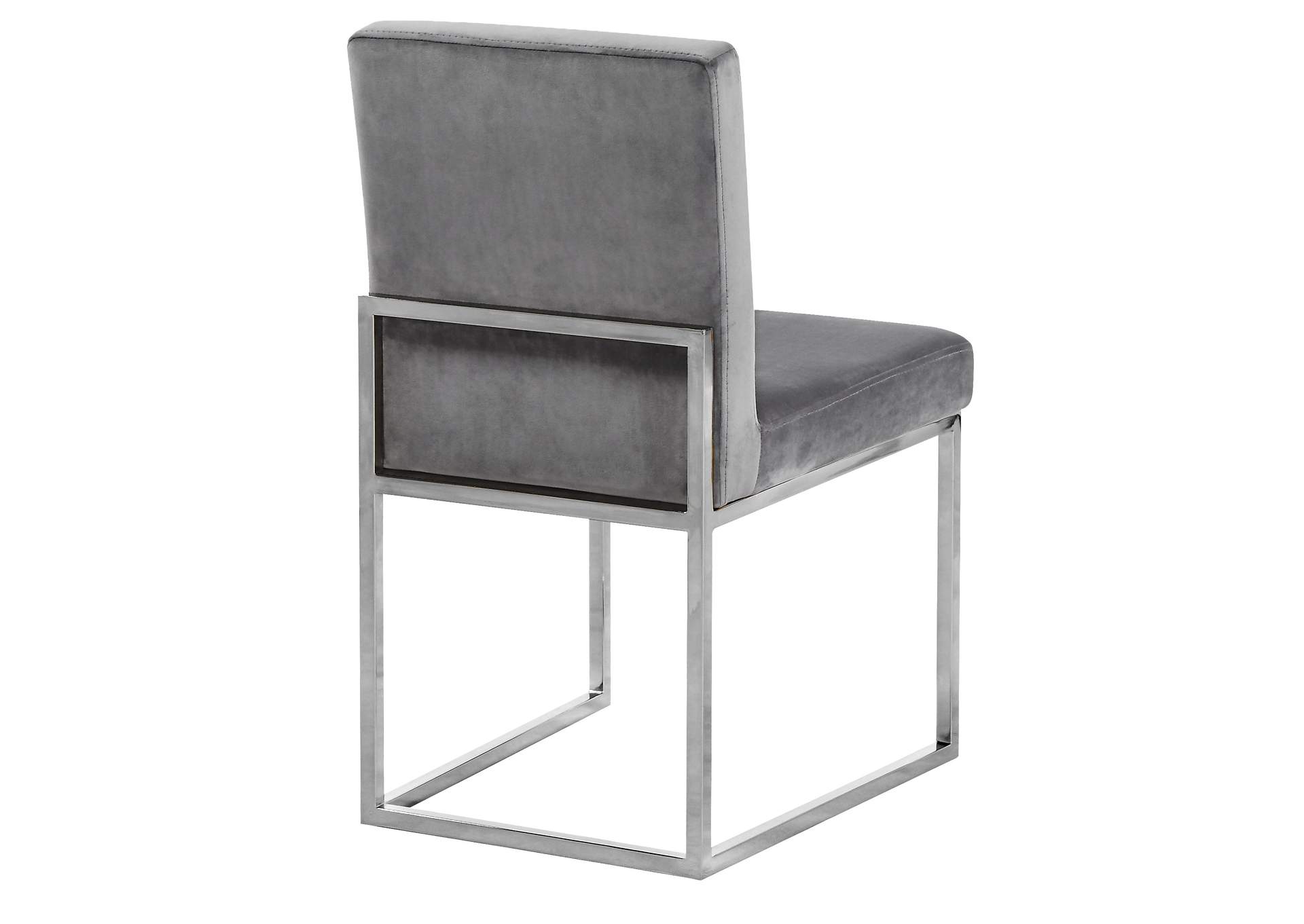 Giselle Grey Velvet Dining Chair Set of 2,Meridian Furniture