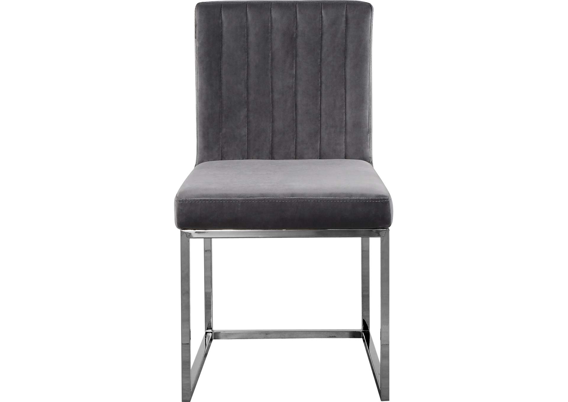 Giselle Grey Velvet Dining Chair Set of 2,Meridian Furniture