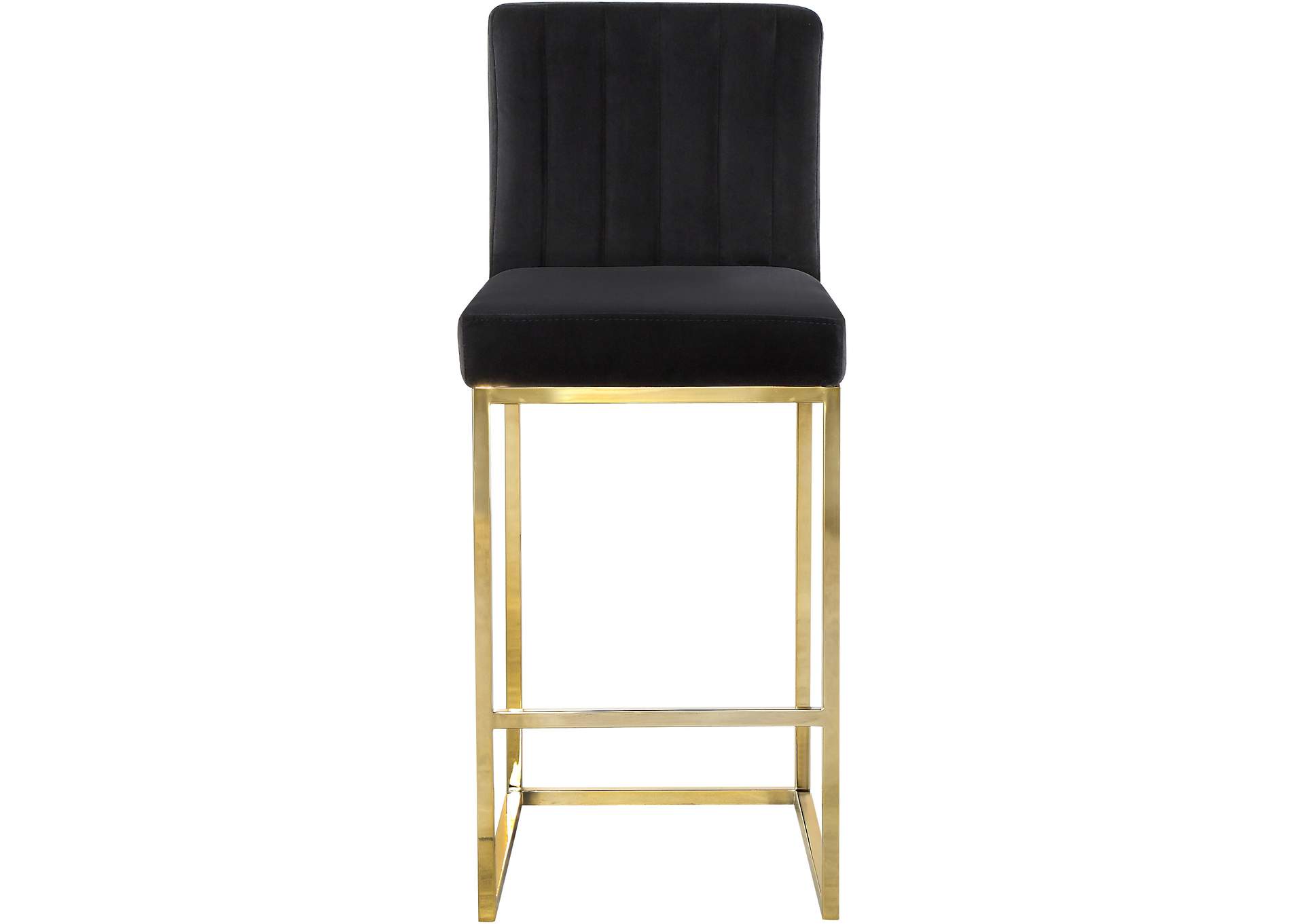 Giselle Black Velvet Stool,Meridian Furniture