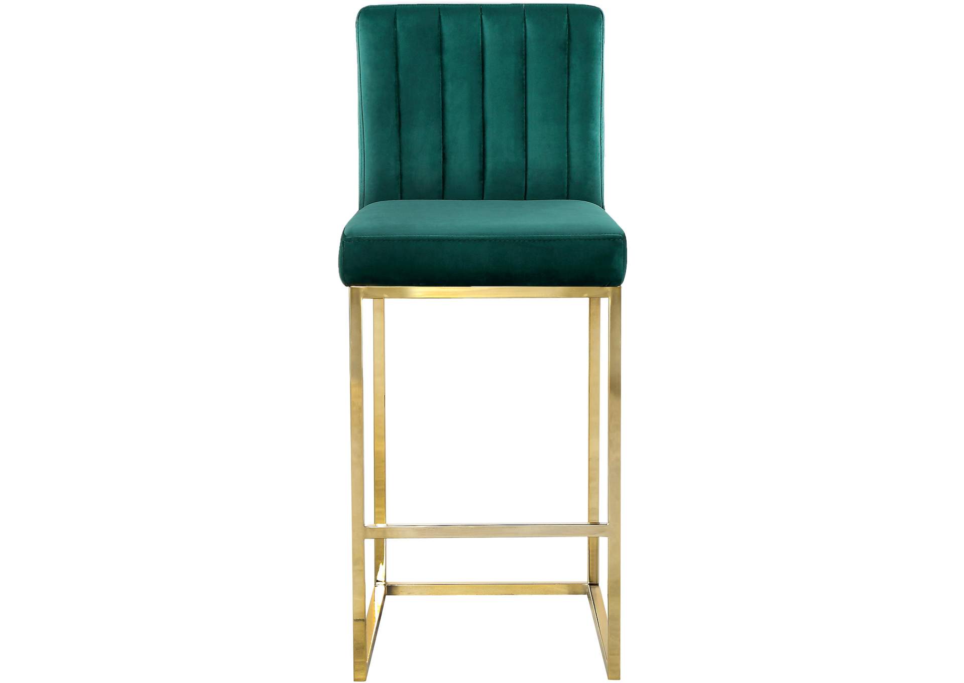 Giselle Green Velvet Stool,Meridian Furniture