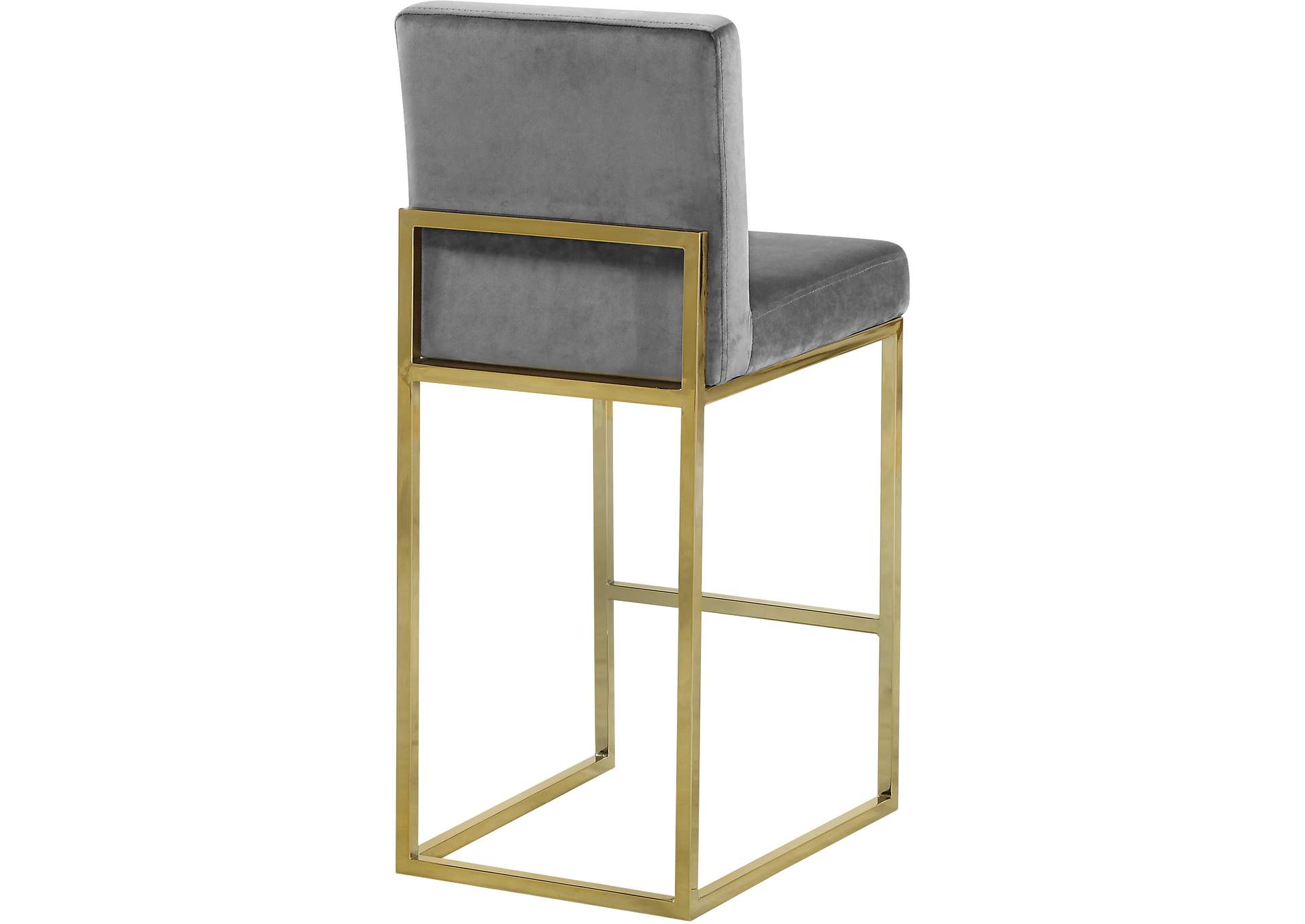 Giselle Grey Velvet Stool,Meridian Furniture