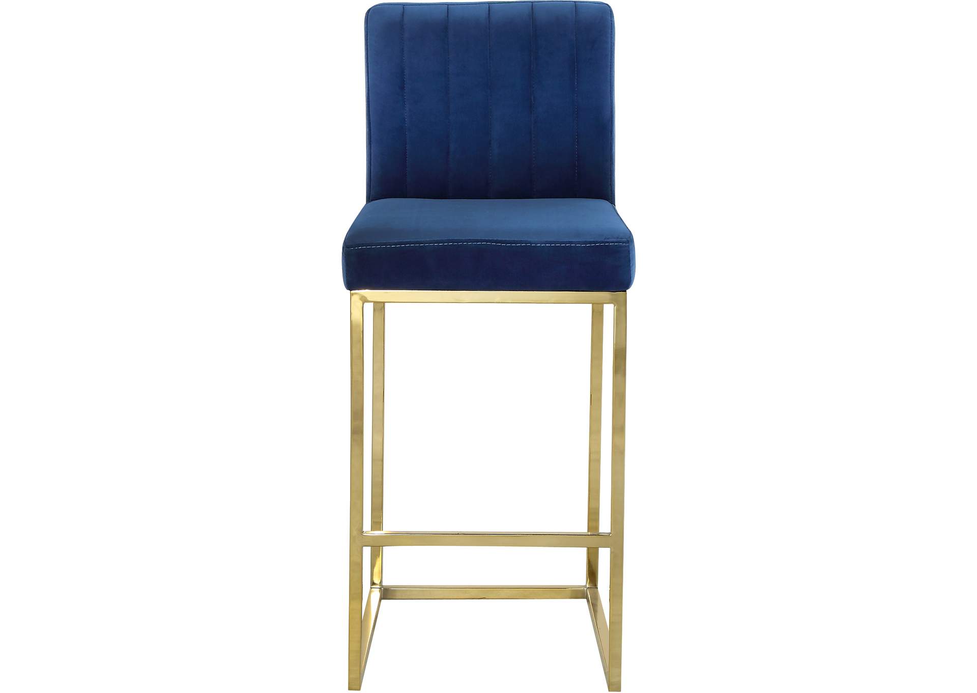 Giselle Navy Velvet Stool,Meridian Furniture