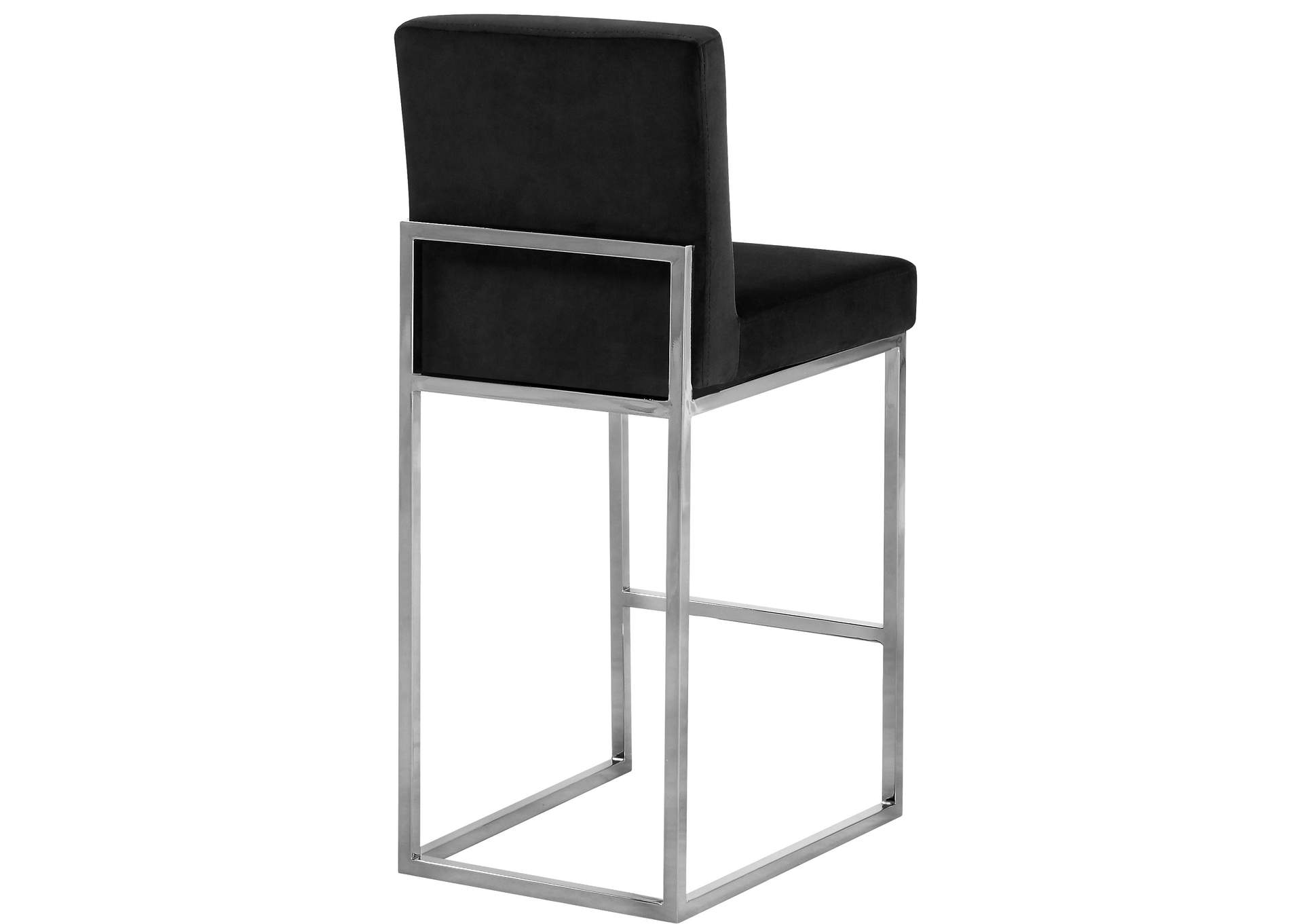 Giselle Black Velvet Stool,Meridian Furniture