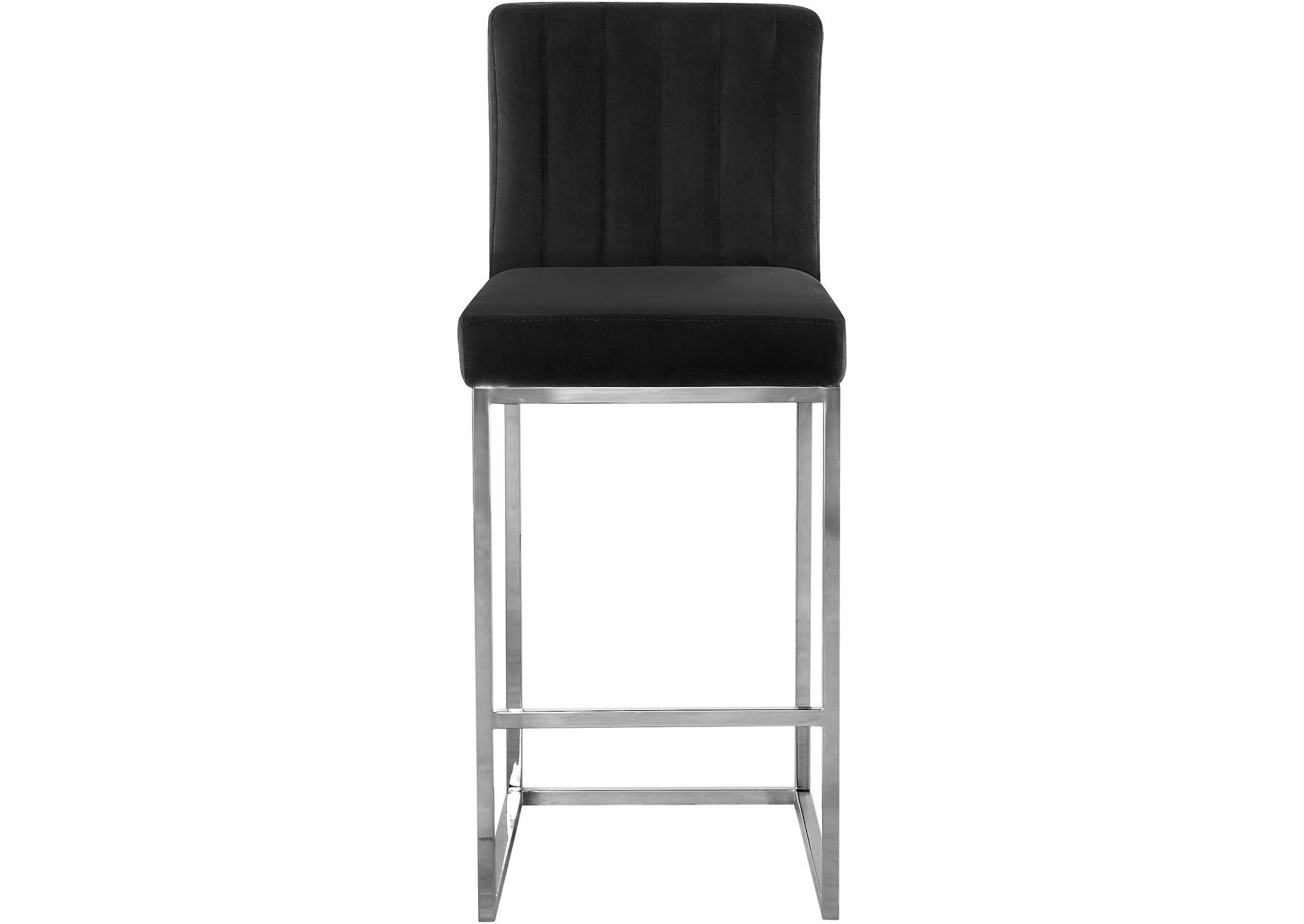 Giselle Black Velvet Stool,Meridian Furniture