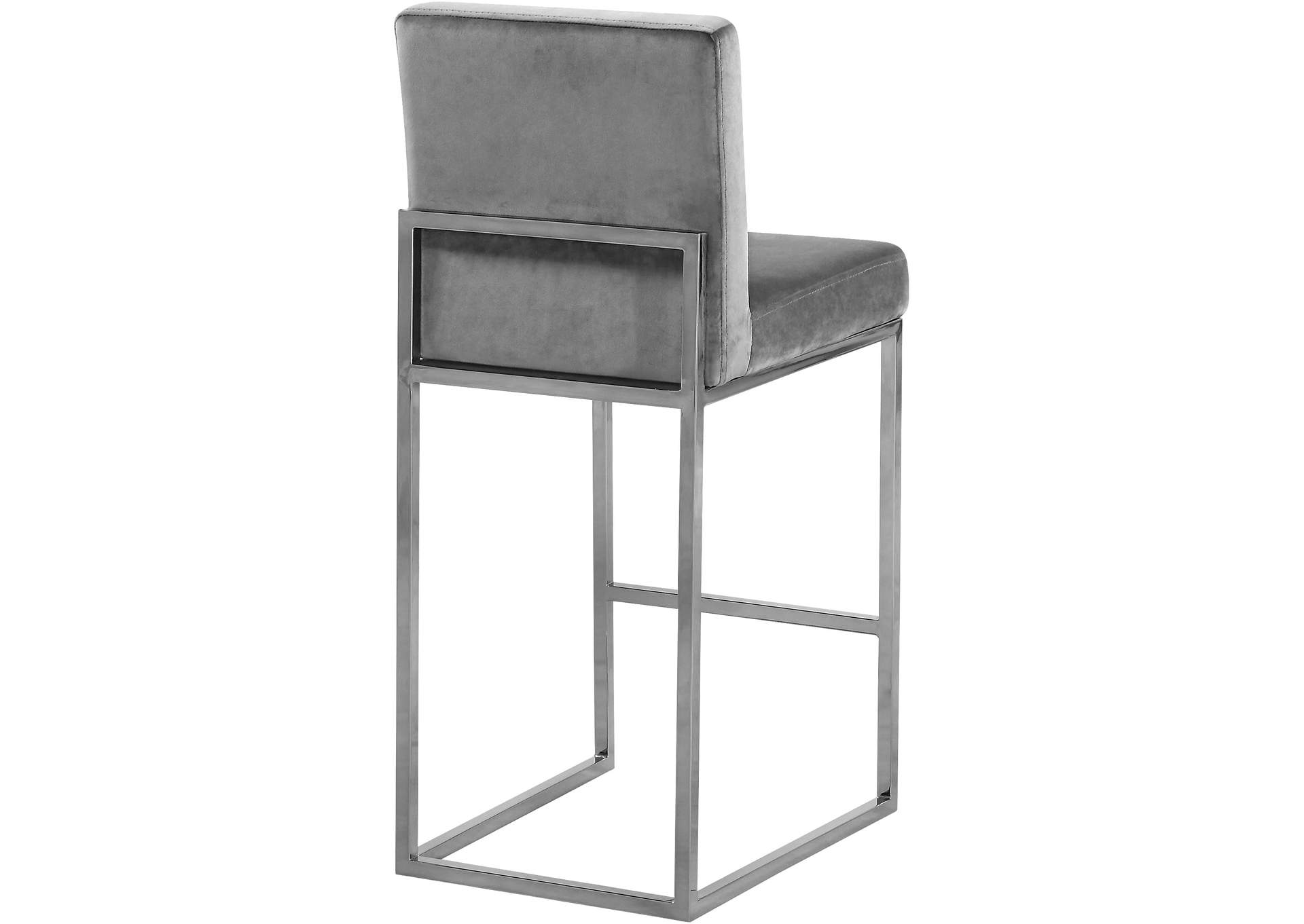 Giselle Grey Velvet Stool,Meridian Furniture