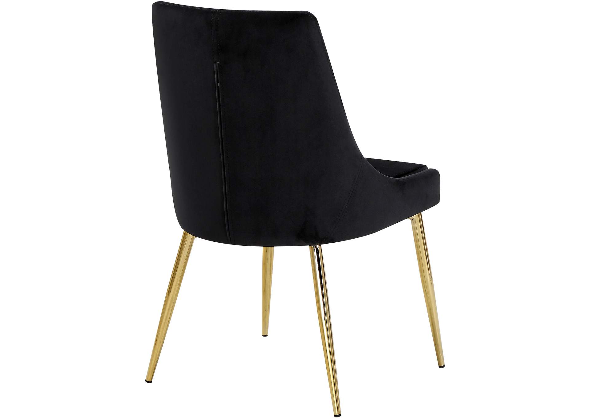 Karina Black Velvet Dining Chair Set of 2,Meridian Furniture