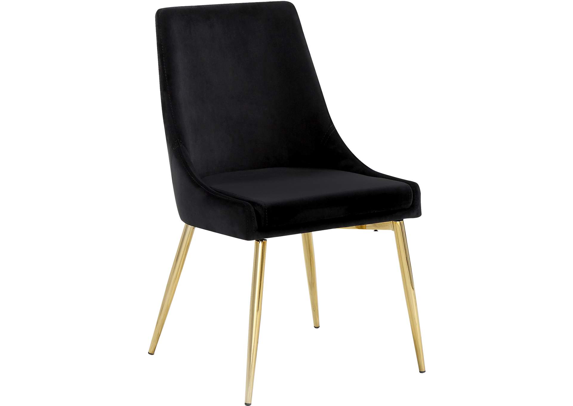 Karina Black Velvet Dining Chair Set of 2,Meridian Furniture